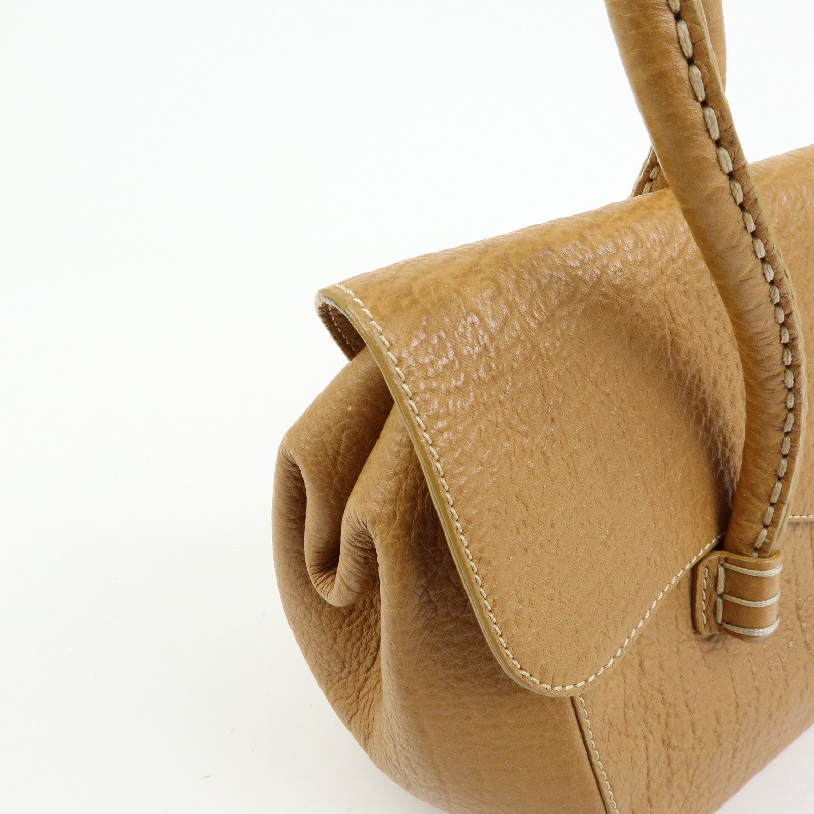 TOD'S Leather Hand Bag Shoulder Bag Brown