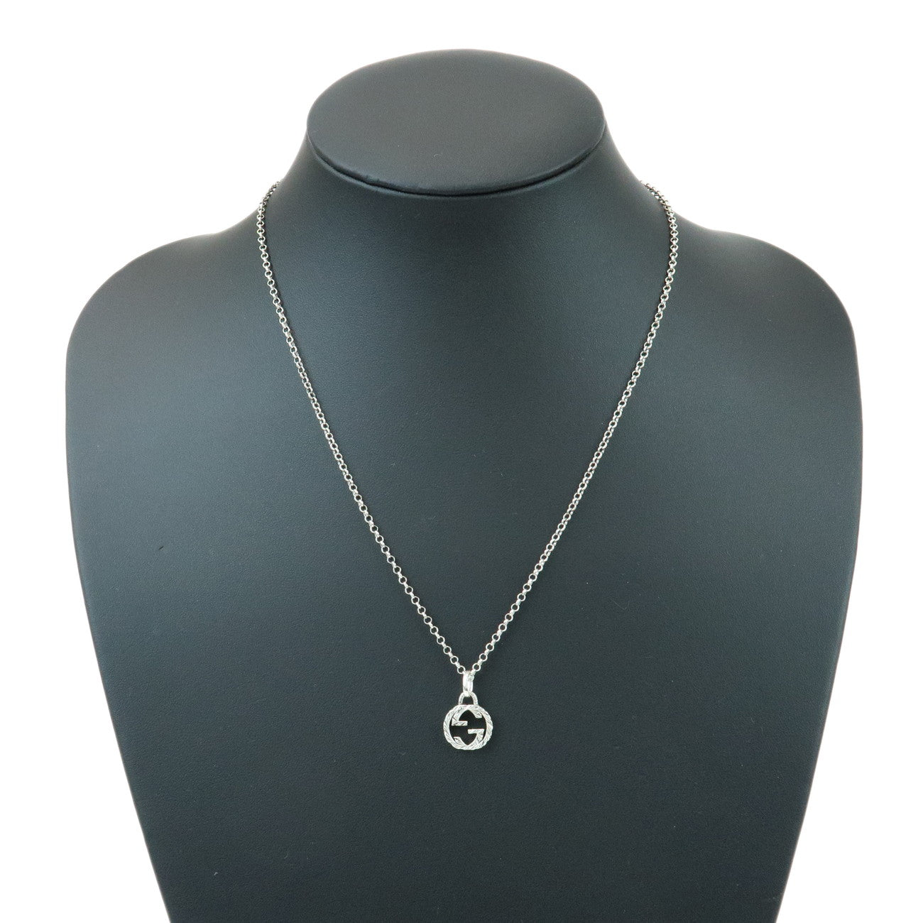 GUCCI Interlocking G Arabesque Necklace SV925 Silver