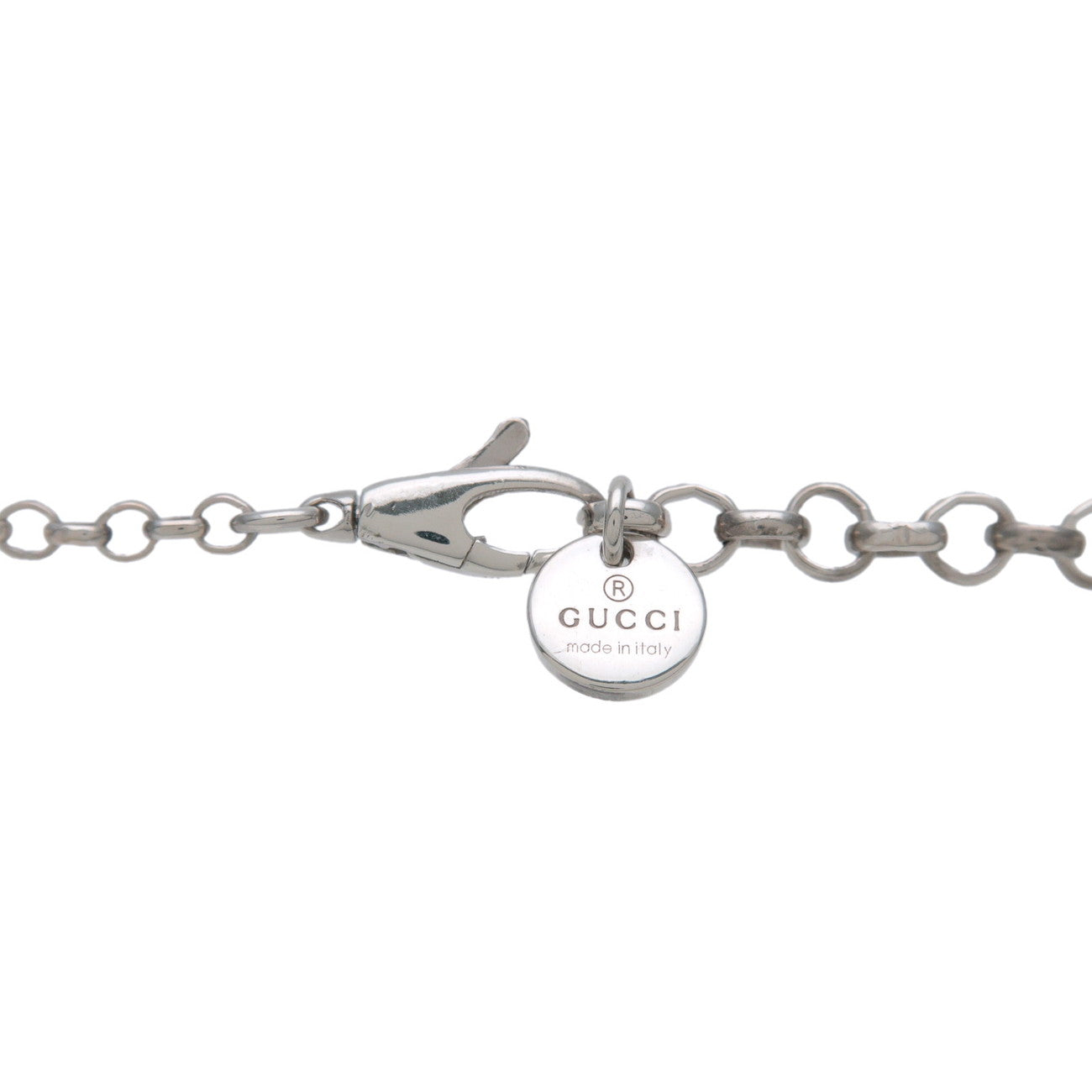 GUCCI Interlocking G Arabesque Chain Necklace SV925 Siver