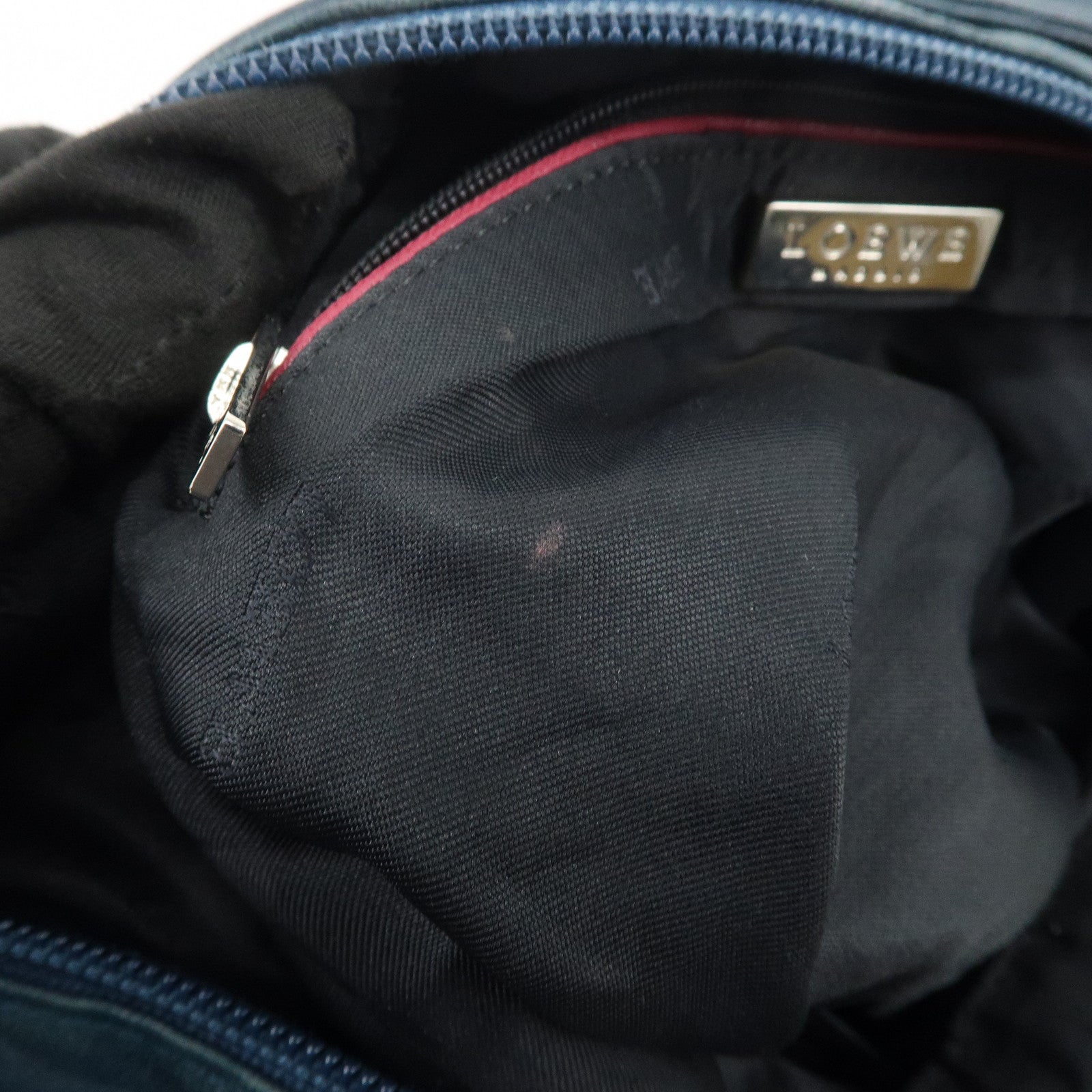 LOEWE Nappa Leather Shoulder Bag Hand Bag Blue Pink