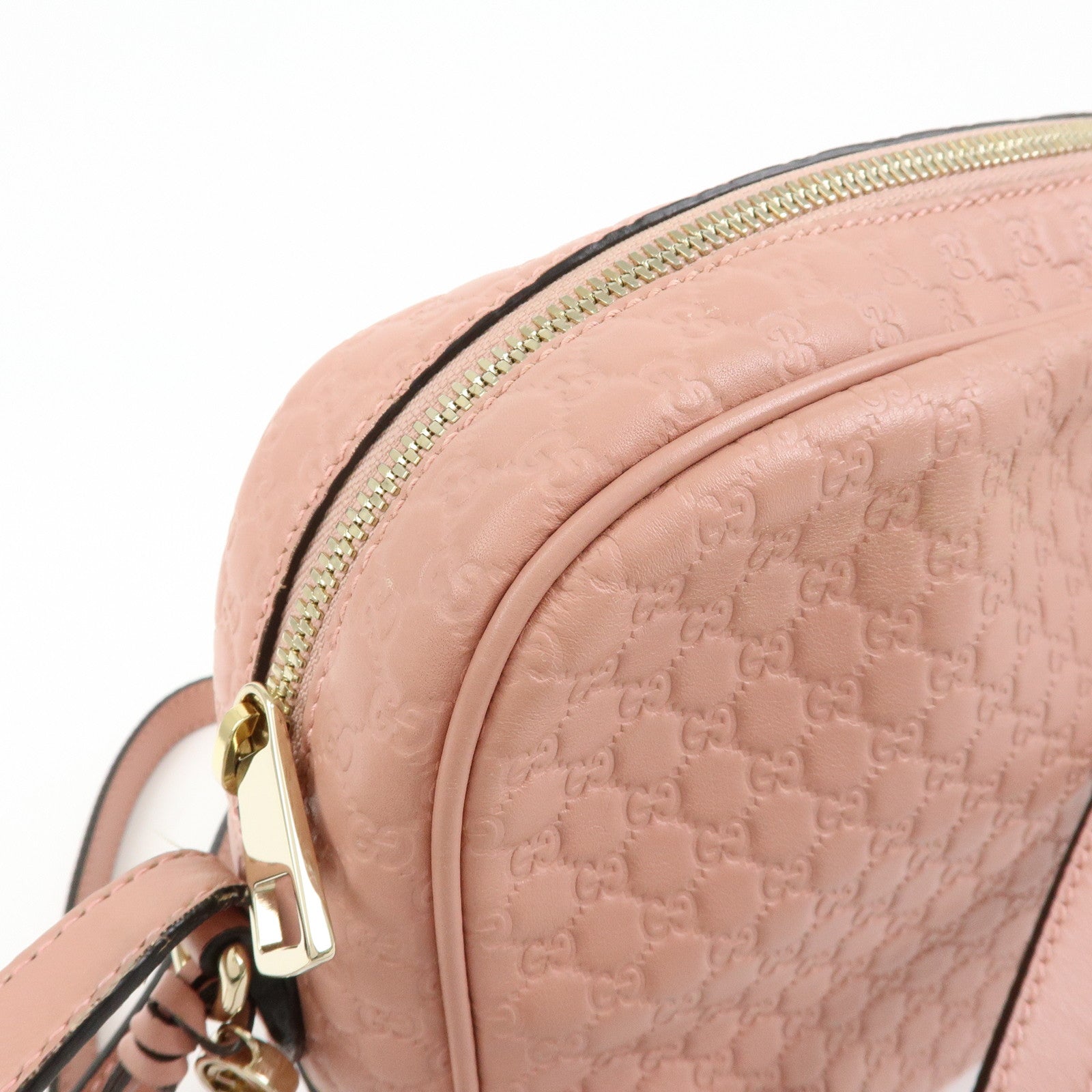 GUCCI Interlocking G Microguccissima Shoulder Bag Pink 449413