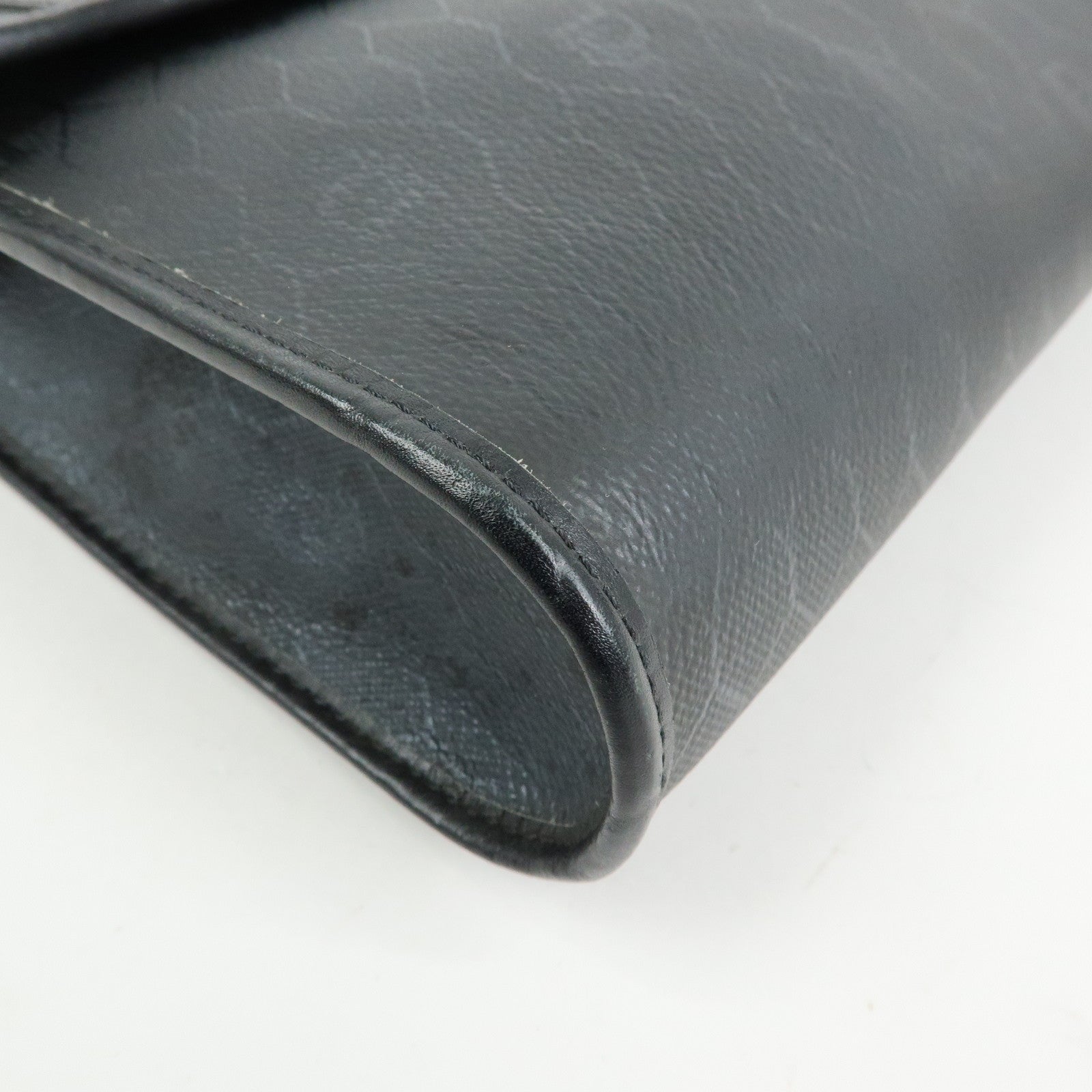 Christian Dior Honeycomb PVC Leather Shoulder Crossbody Bag Black