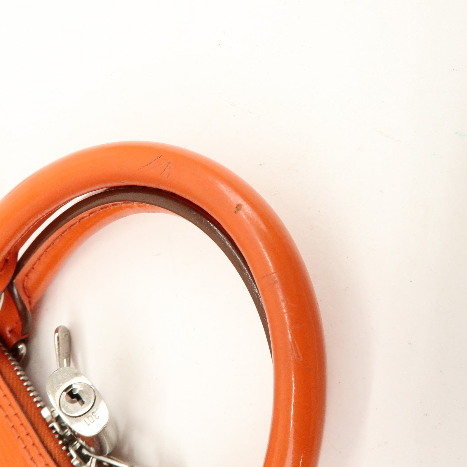 Louis Vuitton Epi Leather Alma PM Hand Bag Pimont Orange M40623