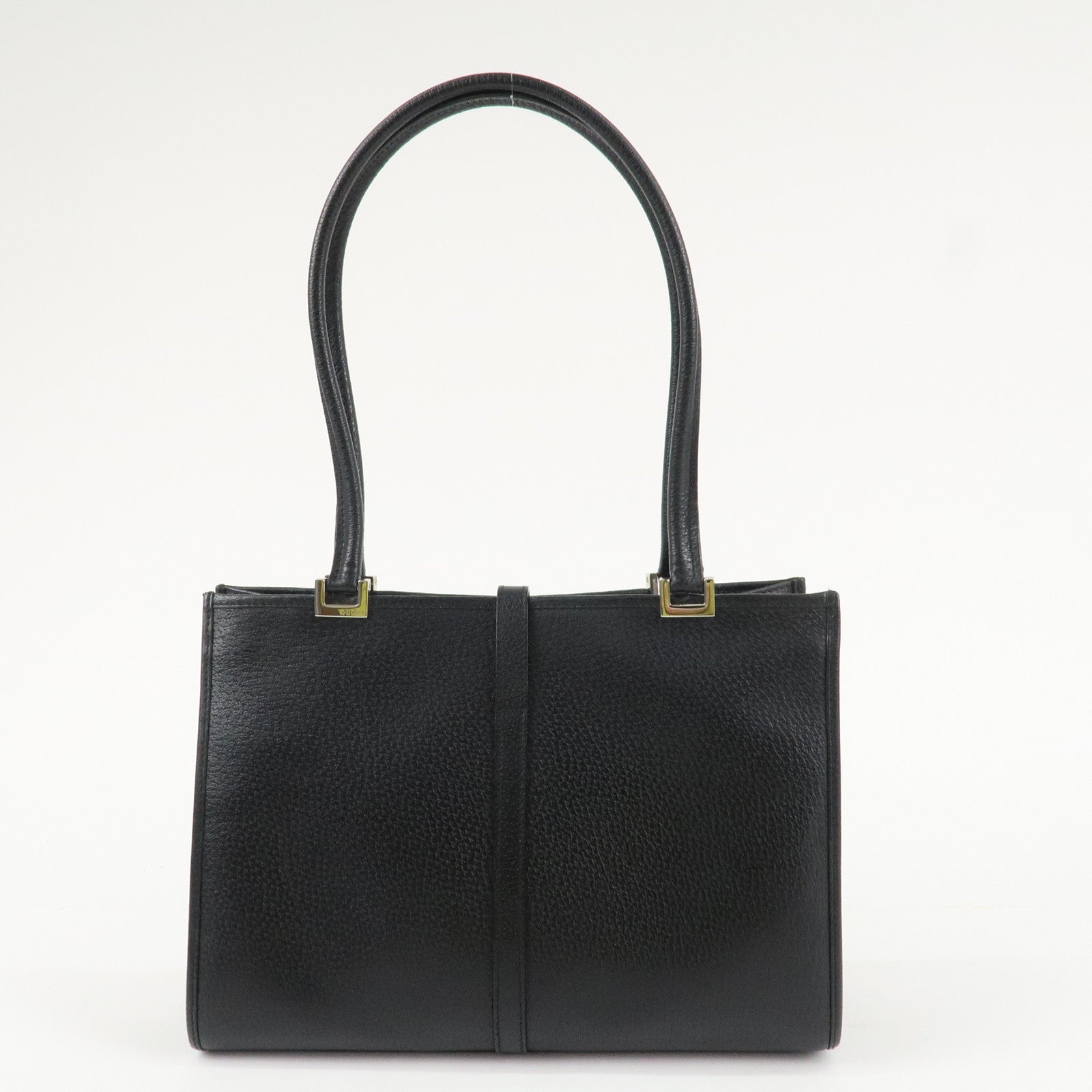 GUCCI Jackie Leather Shoulder bag Tote Bag 002.1073 Black Silver HDW Used