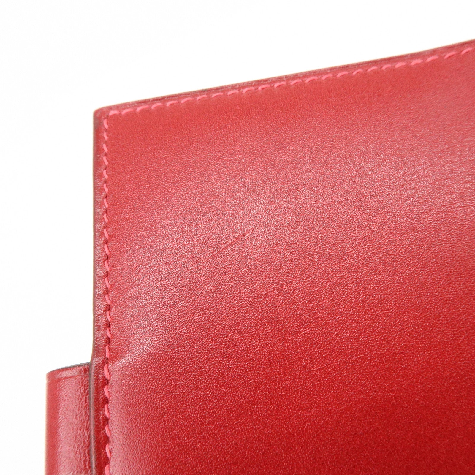 HERMES Chevre Leather Agenda Cover Planner Cover □I Stamped Red