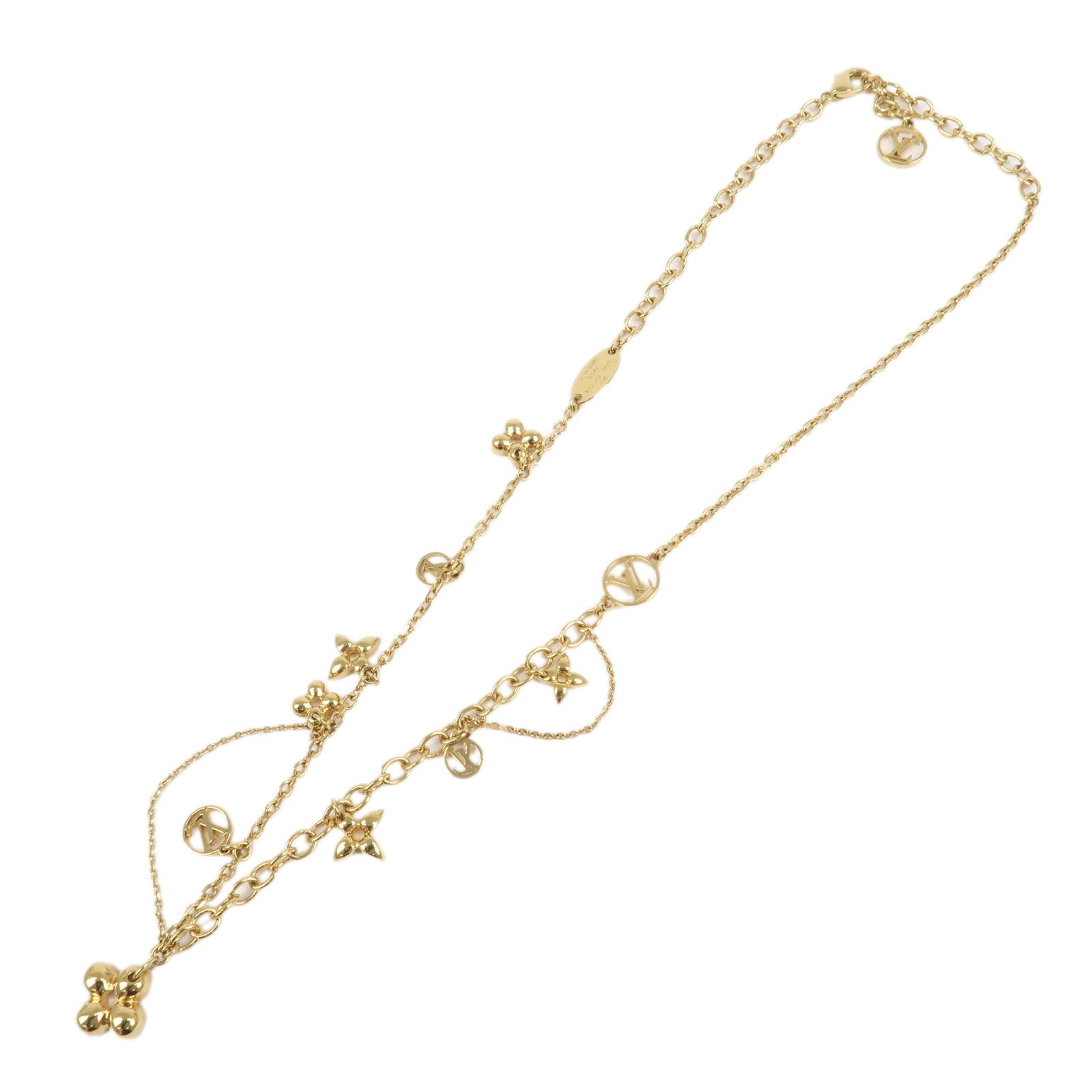 Louis Vuitton Blooming LV Circle Monogram Flower Necklace M90736