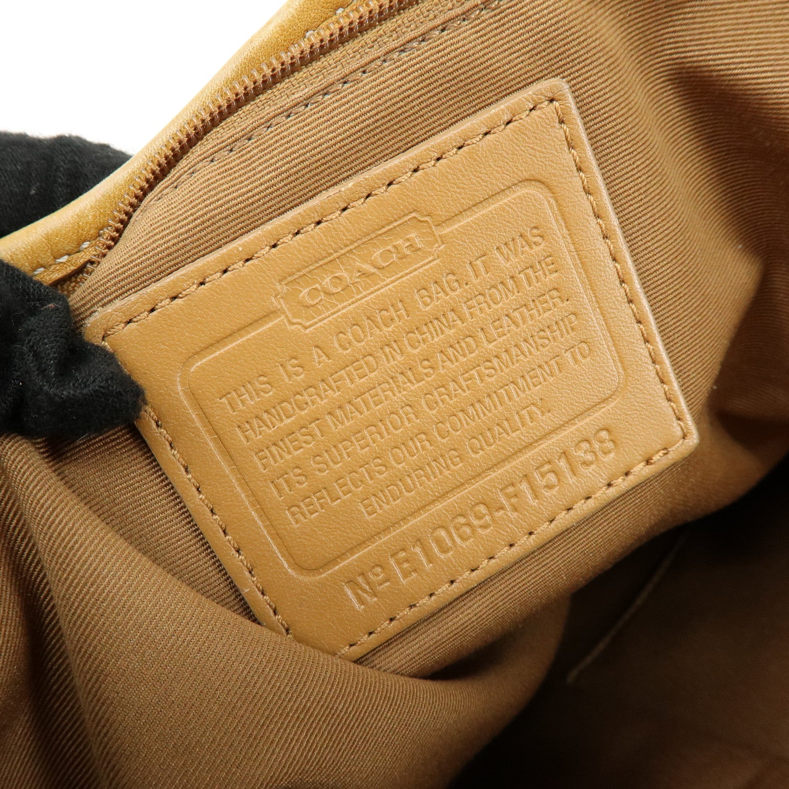 COACH Signature PVC Leather Shoulder Bag Hand Bag White Green