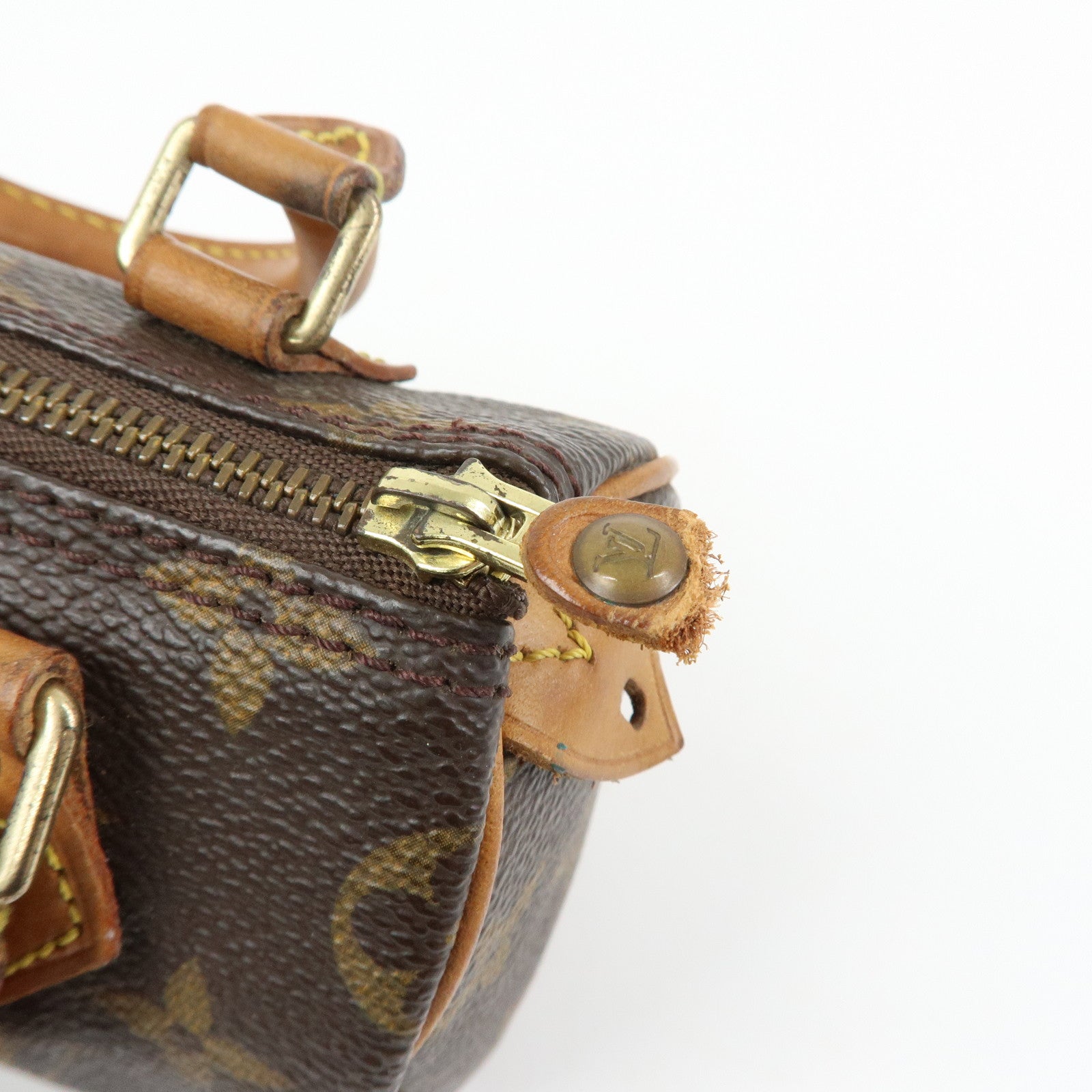 Louis Vuitton Monogram Canvas Mini Speedy Hand Bag & Strap M41534