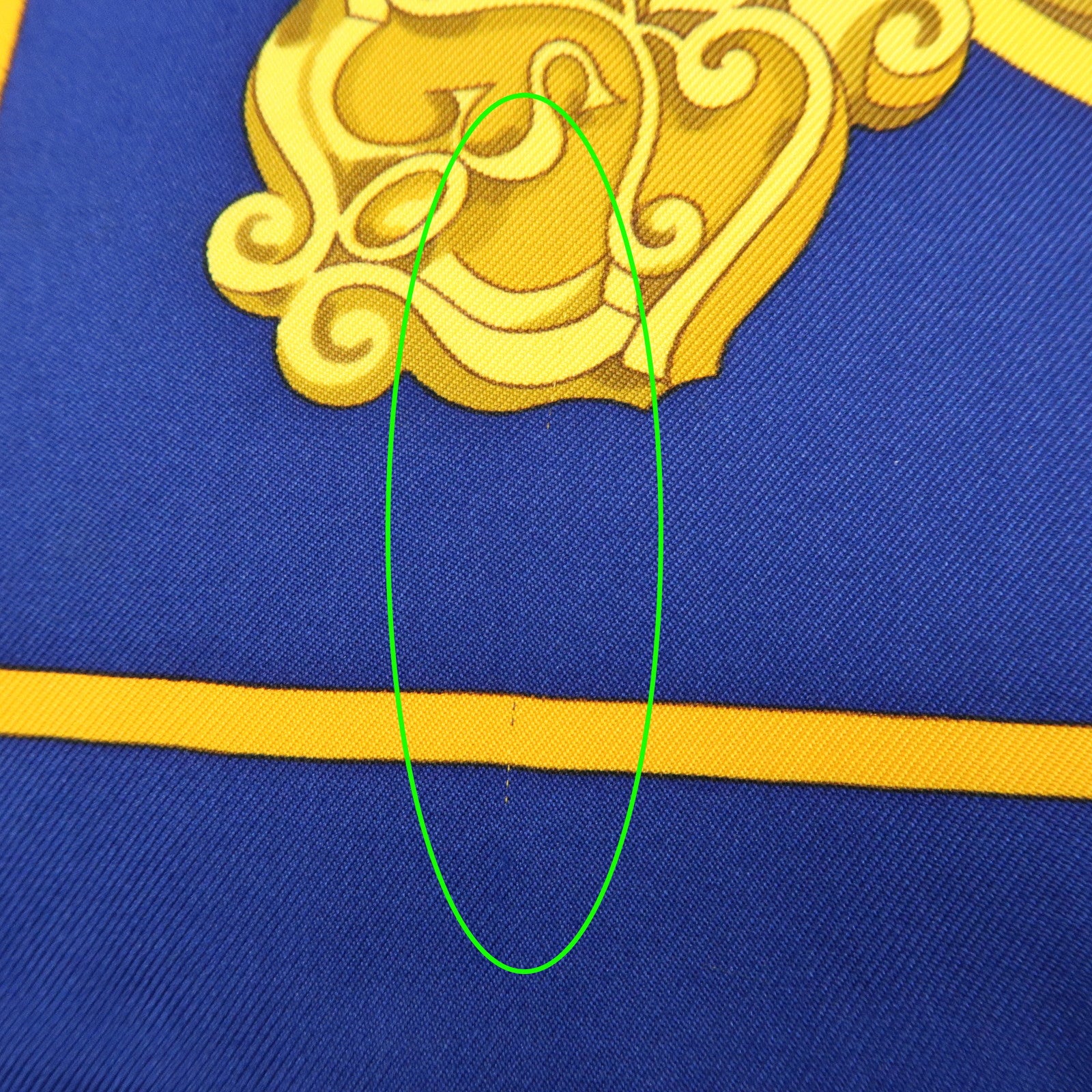 HERMES Carre 90 Silk 100% Scarf IN SALZBURG Blue Gold