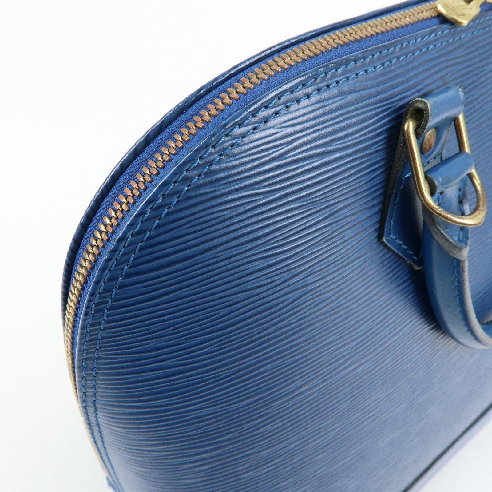 Louis Vuitton Epi Leather Alma Hand Bag Toledo Blue M52145