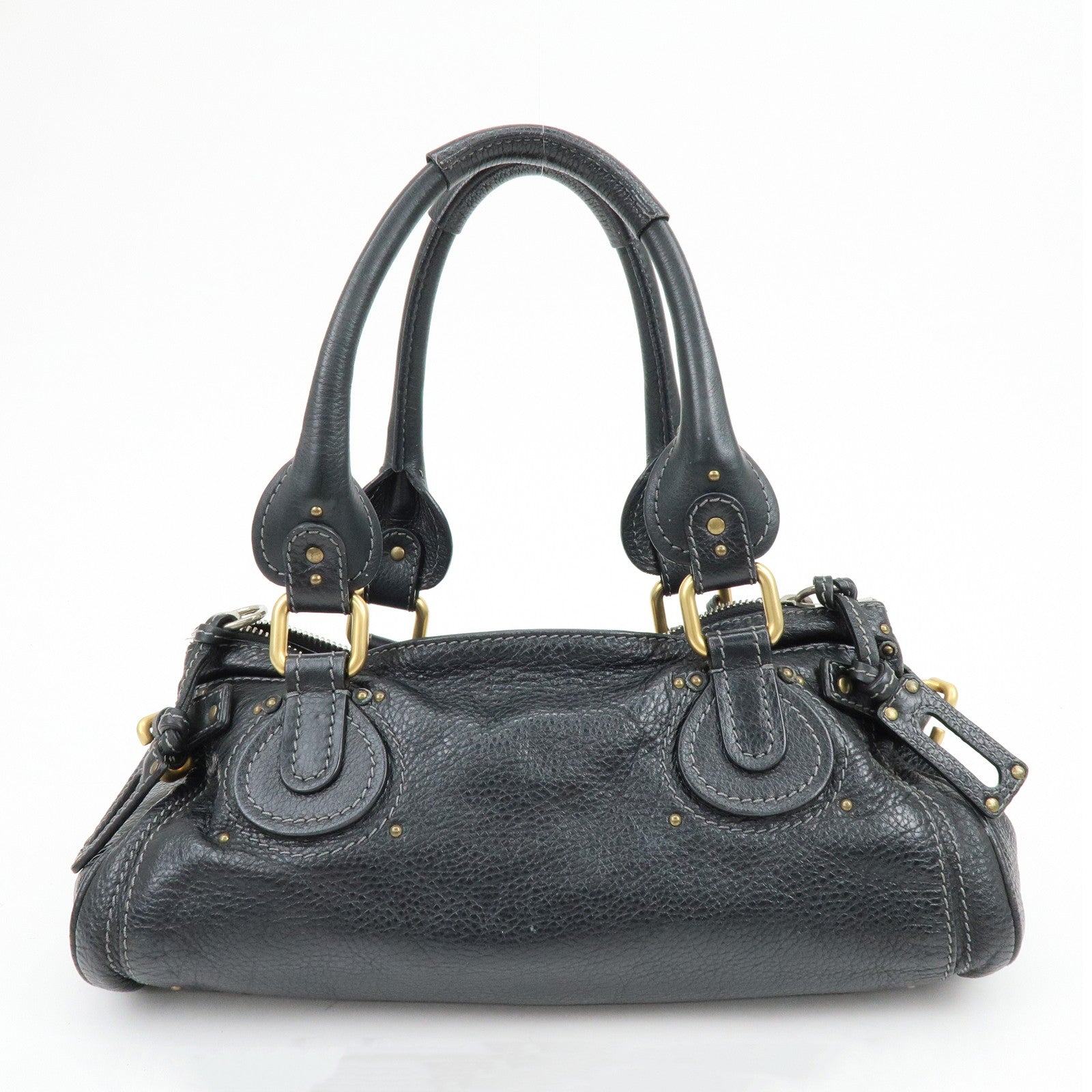 Chloe Paddington Leather Hand Bag Shoulder Bag Black