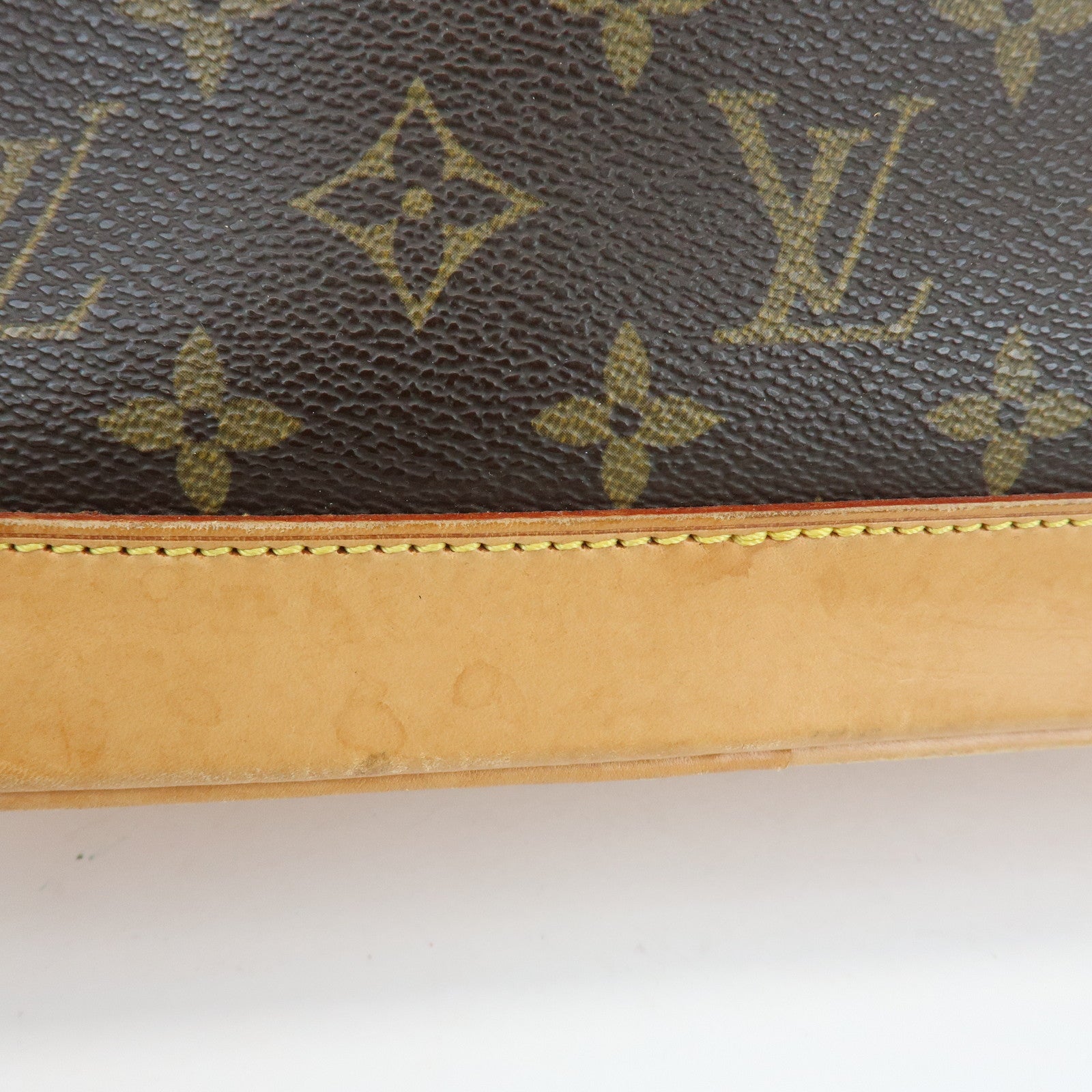 Louis Vuitton Monogram Alma Canvas Leather Hand Bag Brown M51130