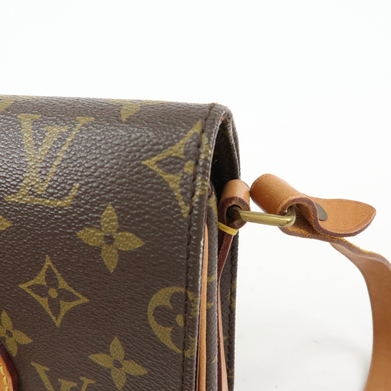 Louis Vuitton Monogram Mini Cartouchiere Shoulder Bag Brown M51254