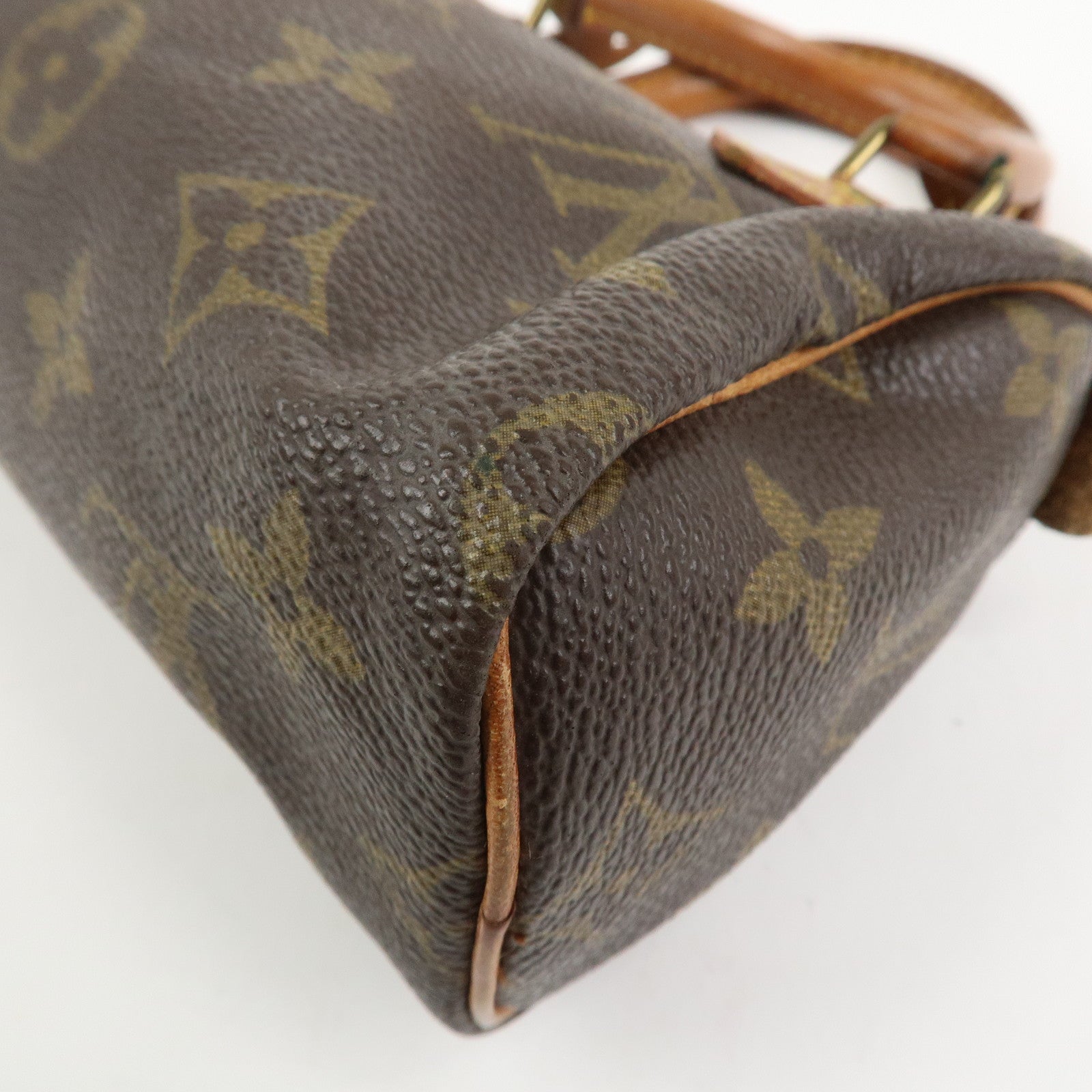 Louis Vuitton Monogram Mini Speedy Hand Bag Brown M41534