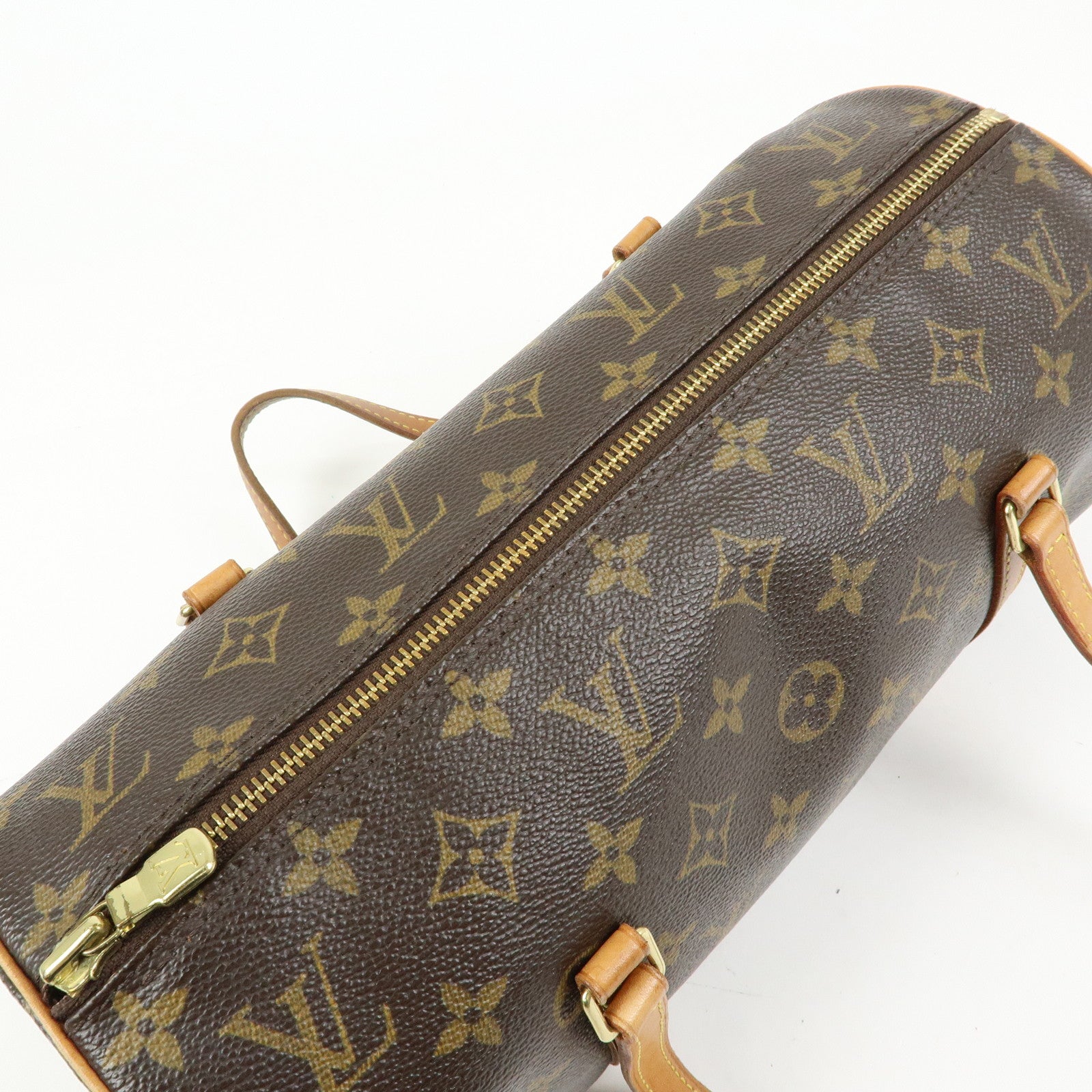 Louis Vuitton Monogram Papillon 30 Hand Bag Brown M51385