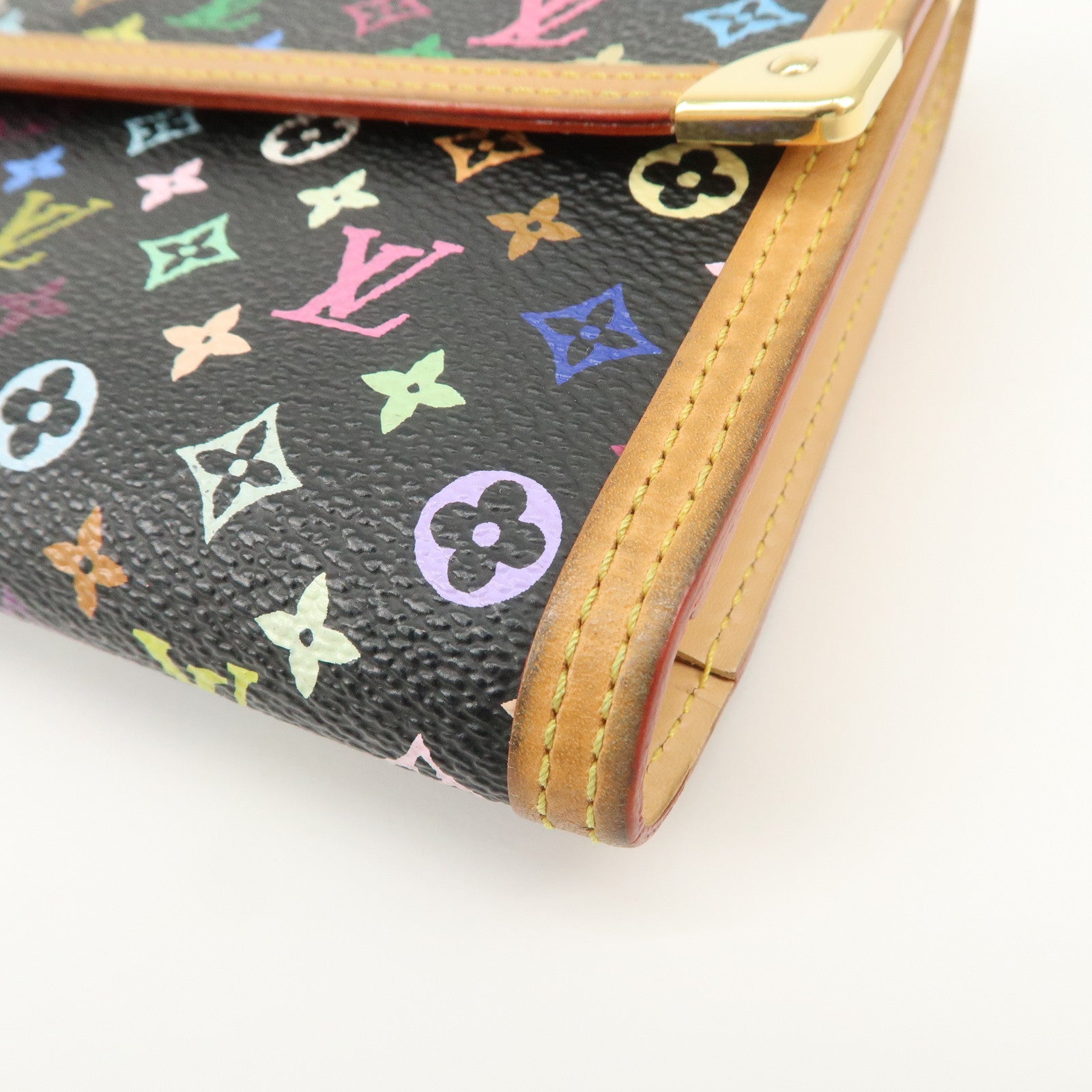 Louis Vuitton Monogram Multicolor Porte Trezor International M92658