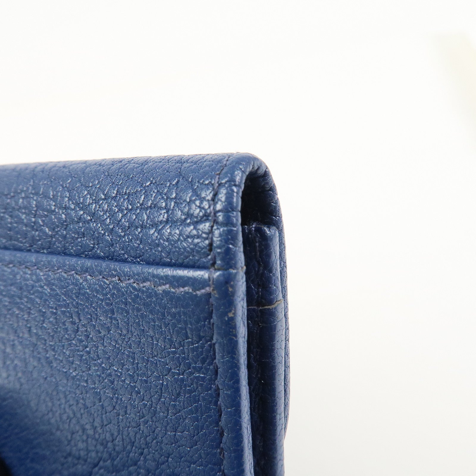 MIU MIU Leather Card Case Card Holder Fragment Case Blue 5M1122