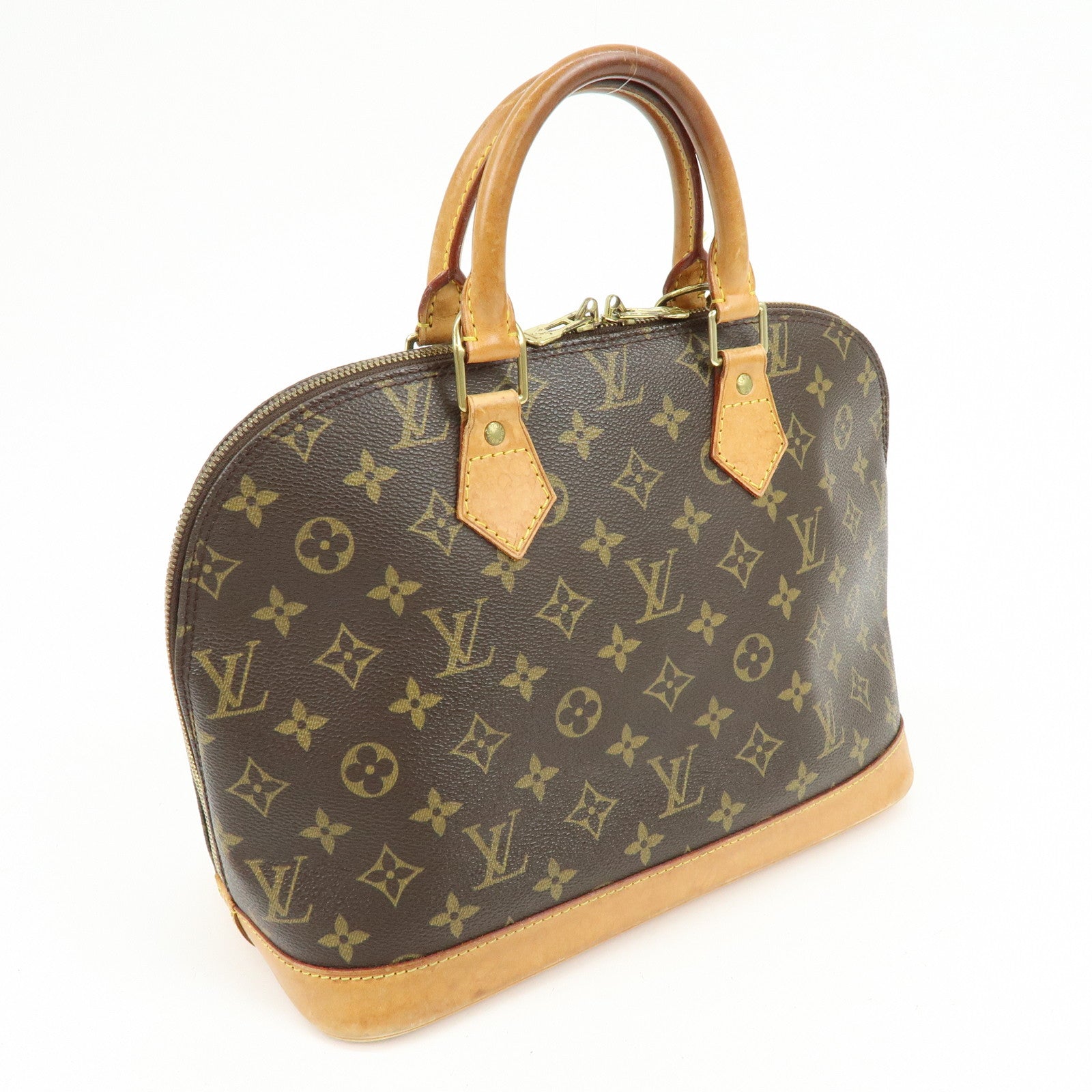 Louis Vuitton Monogram Alma Hand Bag Brown M51130