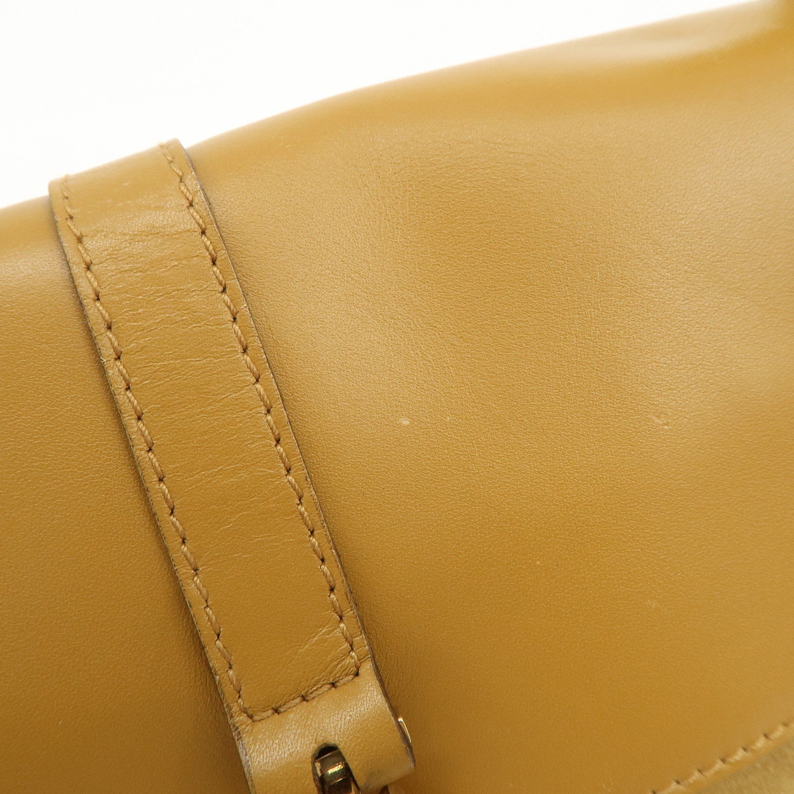 GUCCI Bamboo Suede Leather Kandinsky Shoulder Bag Yellow 001・4096