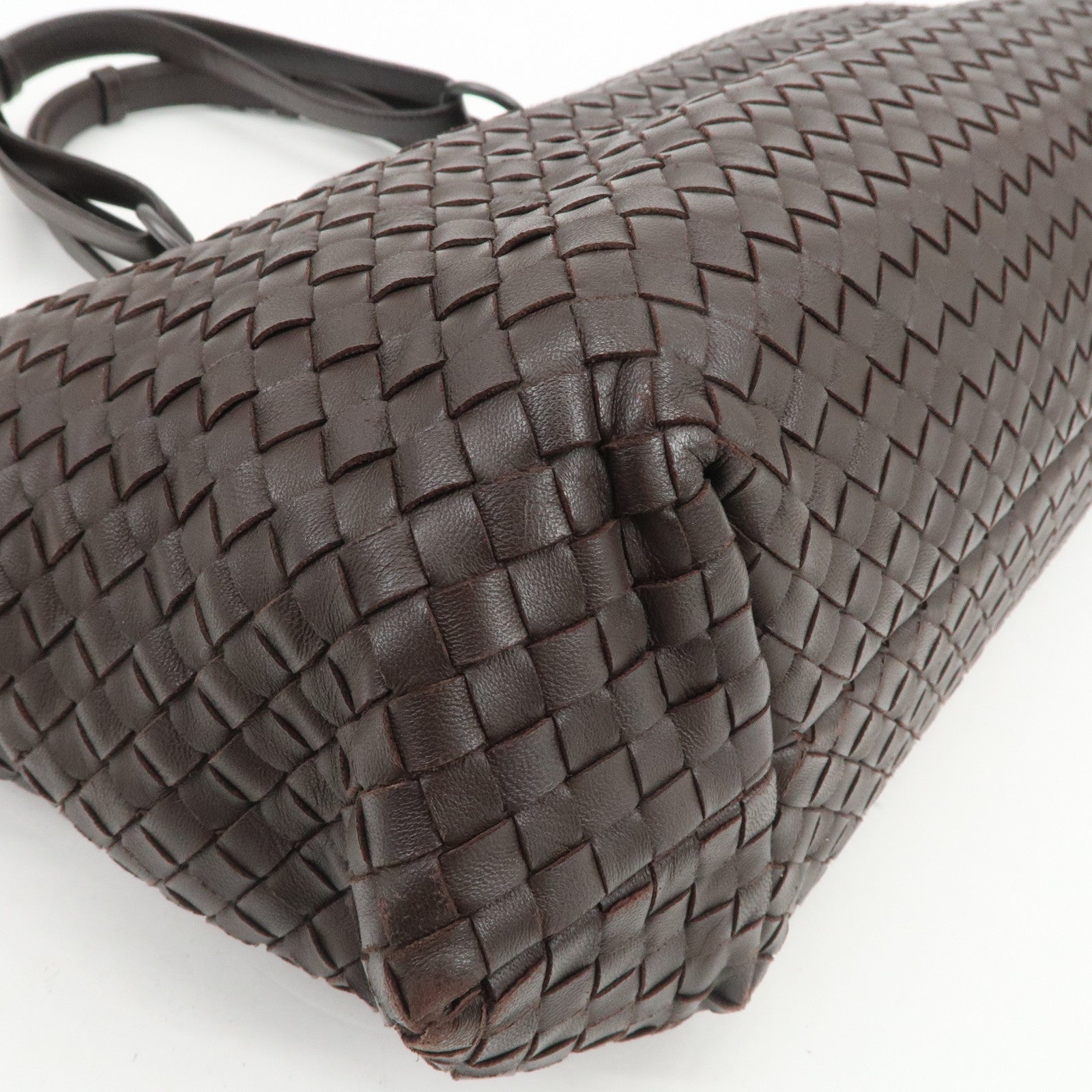 BOTTEGA VENETA Intrecciato Nappa Leather Tote Bag Hand Bag Brown