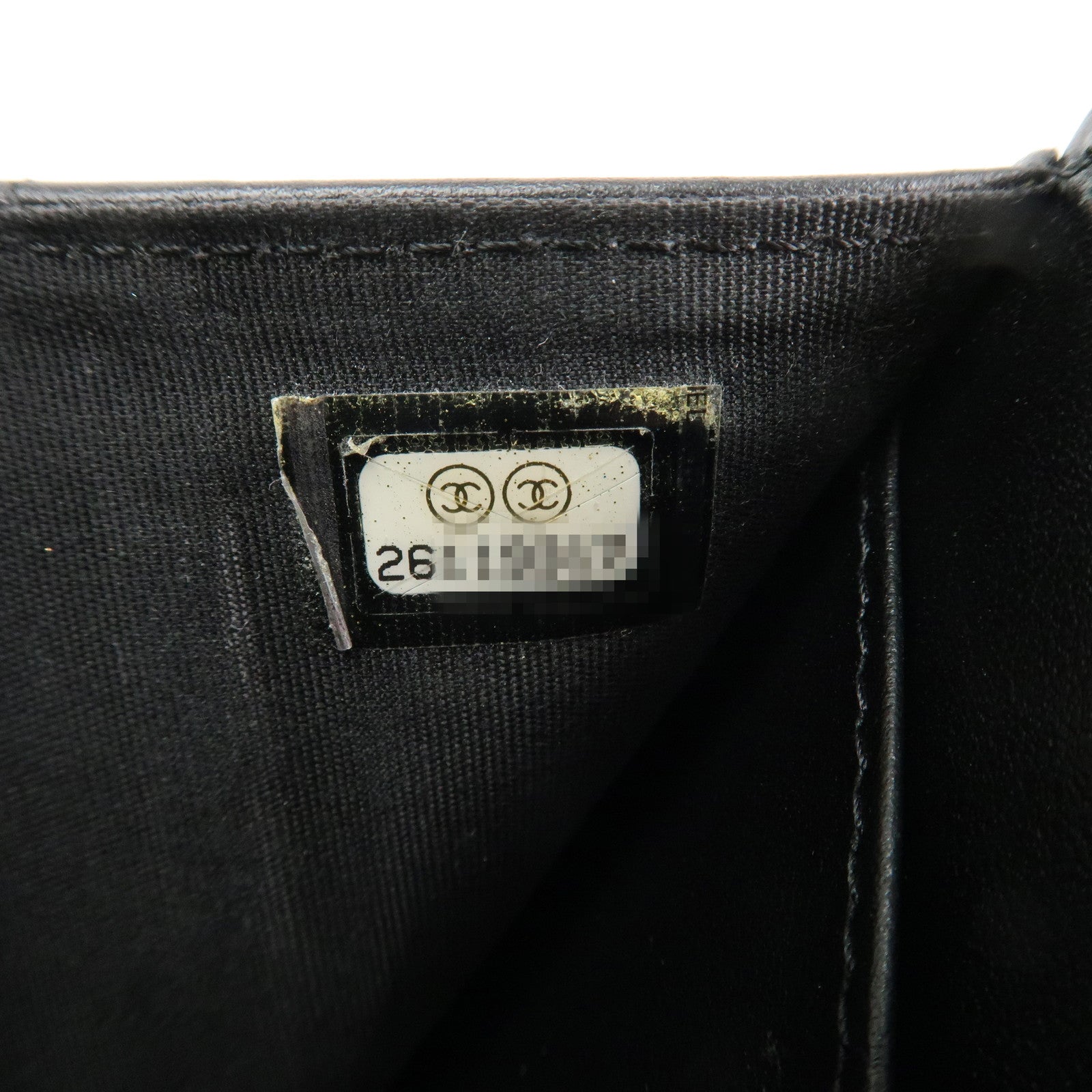 CHANEL Boy CHANEL Caviarskin Small Compact Wallet Black A84432