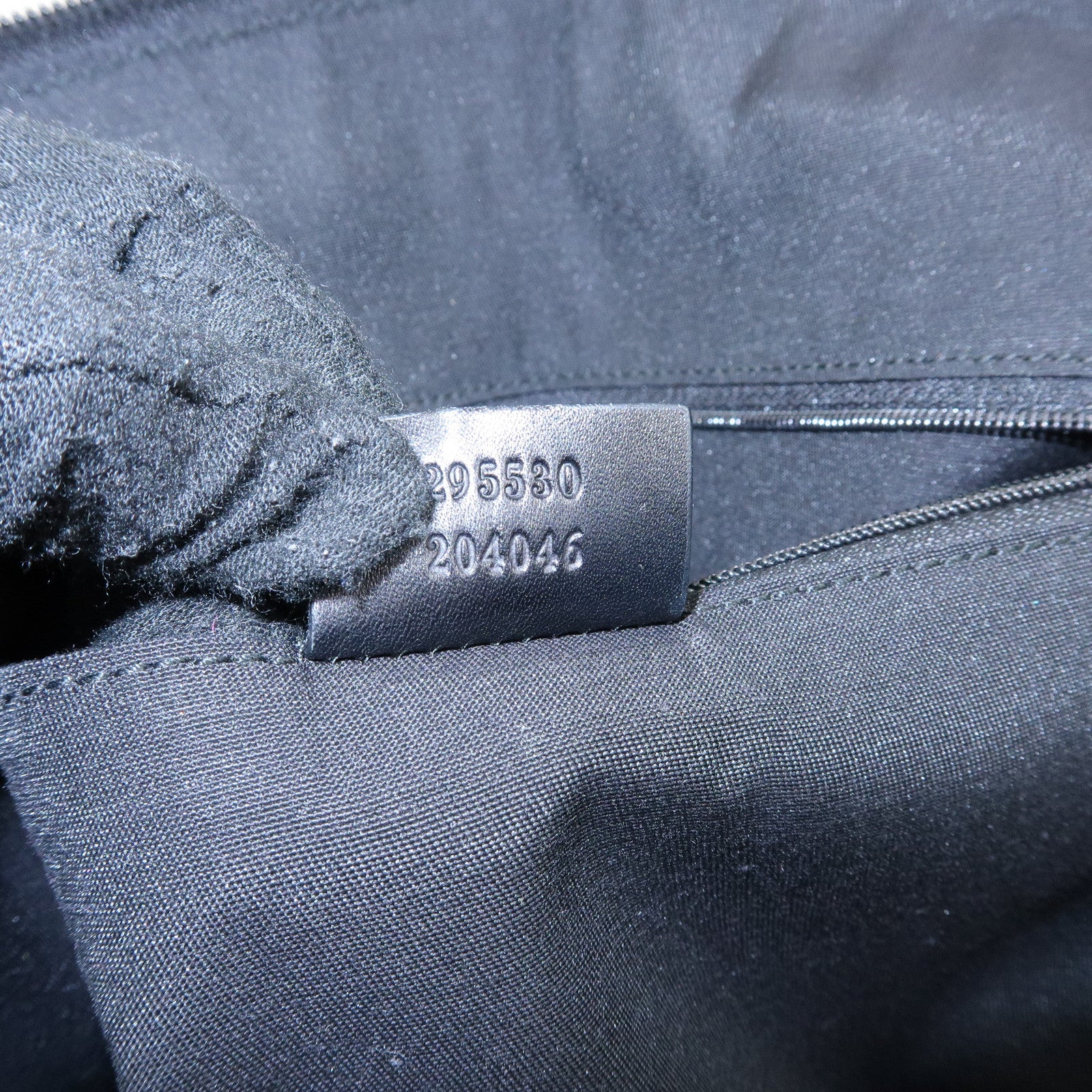 GUCCI Guccissima Leather Suede Hand Bag Shoulder Bag Black 295530