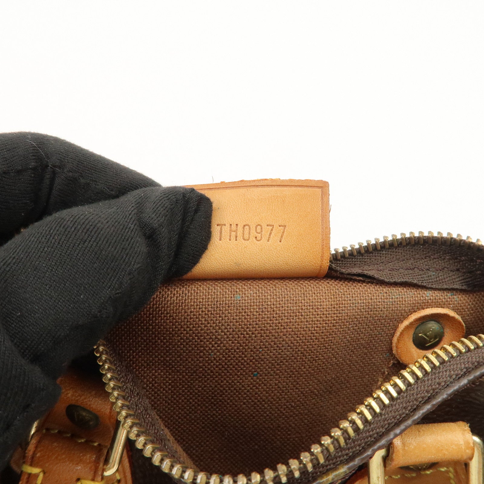 Louis Vuitton Monogram Mini Speedy Hand Bag Brown M41534 Used