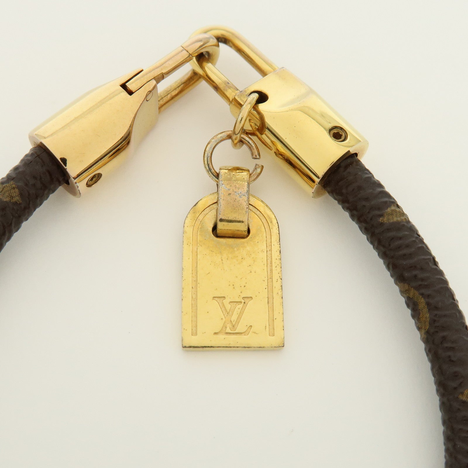 Louis Vuitton Monogram Bracelet Luck It Canvas Metal Brown M6605