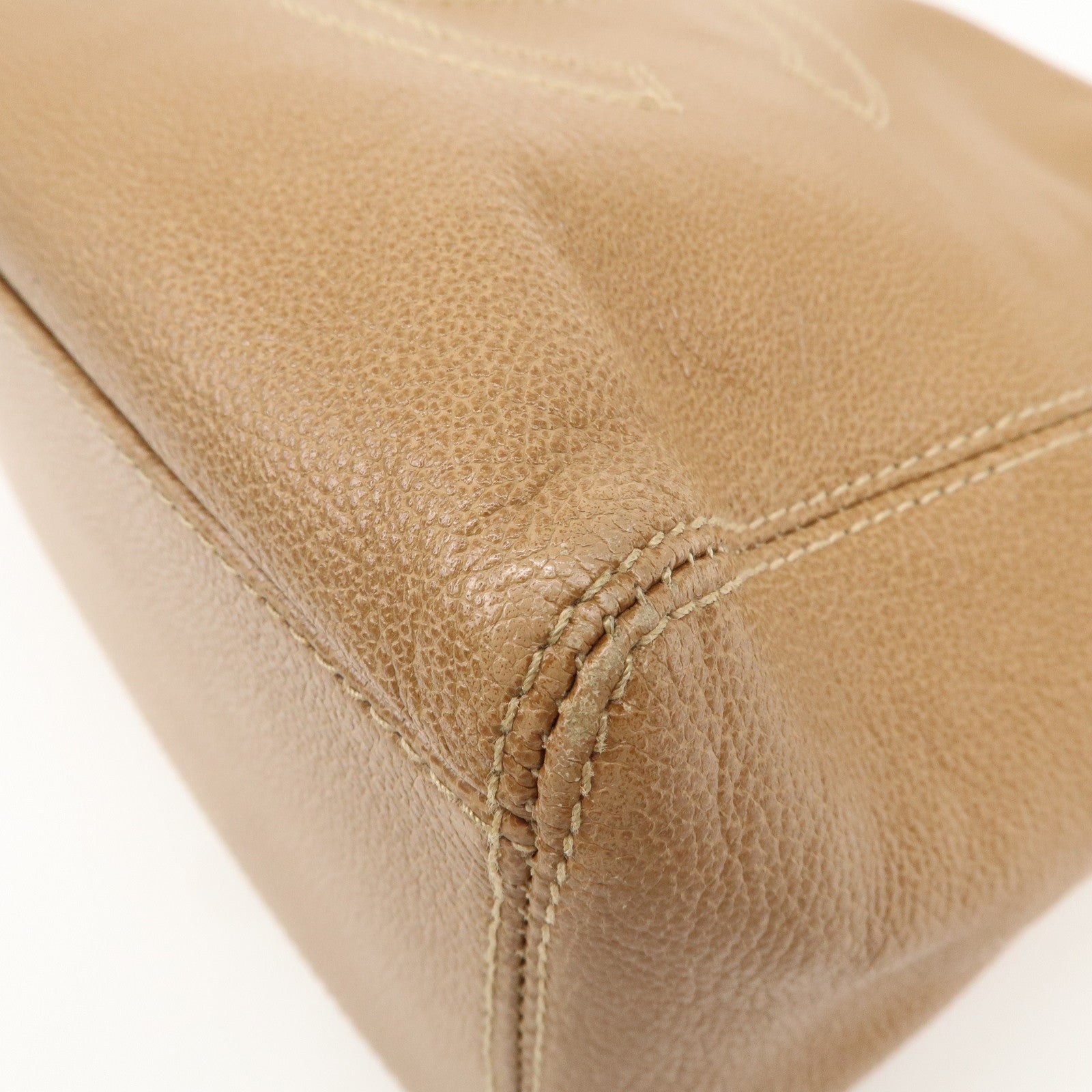 CHANEL COCO Mark Caviarskin Leather Shoulder Bag Tote Bag Brown Used
