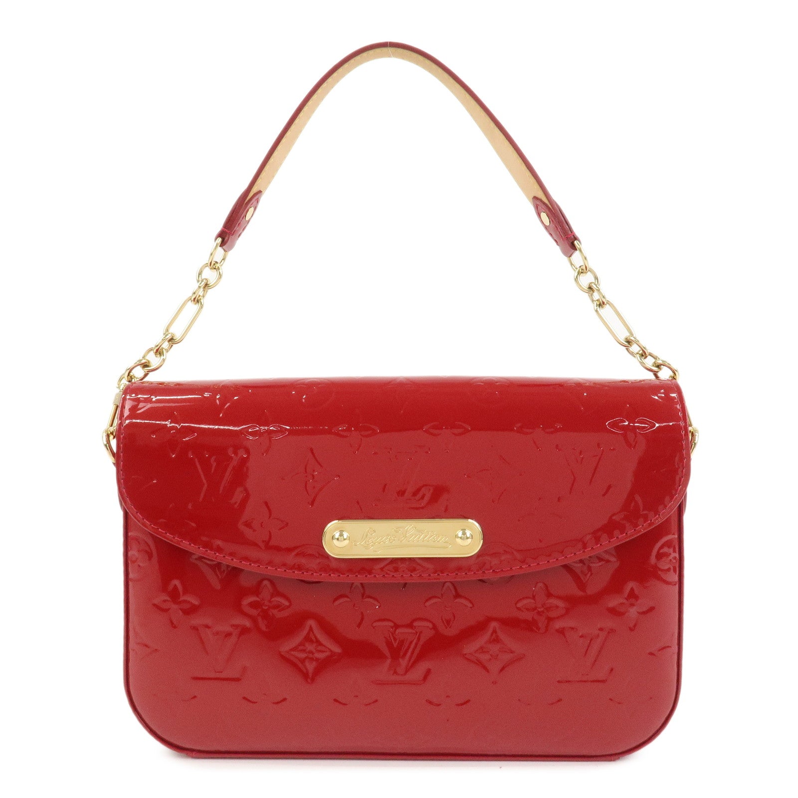 Louis Vuitton Monogram Vernis Rodeo Drive Shoulder Bag Red M93599