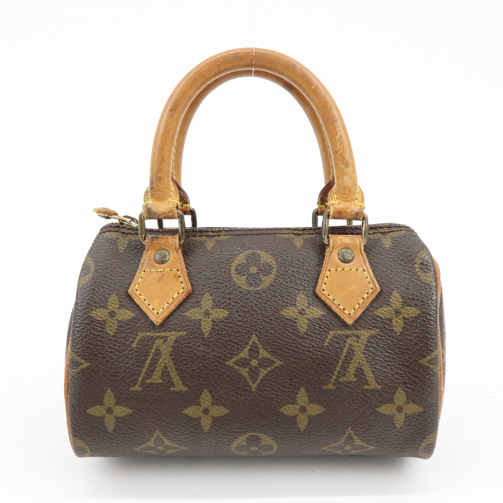 Louis Vuitton Monogram Mini Speedy Hand Bag Brown M41534