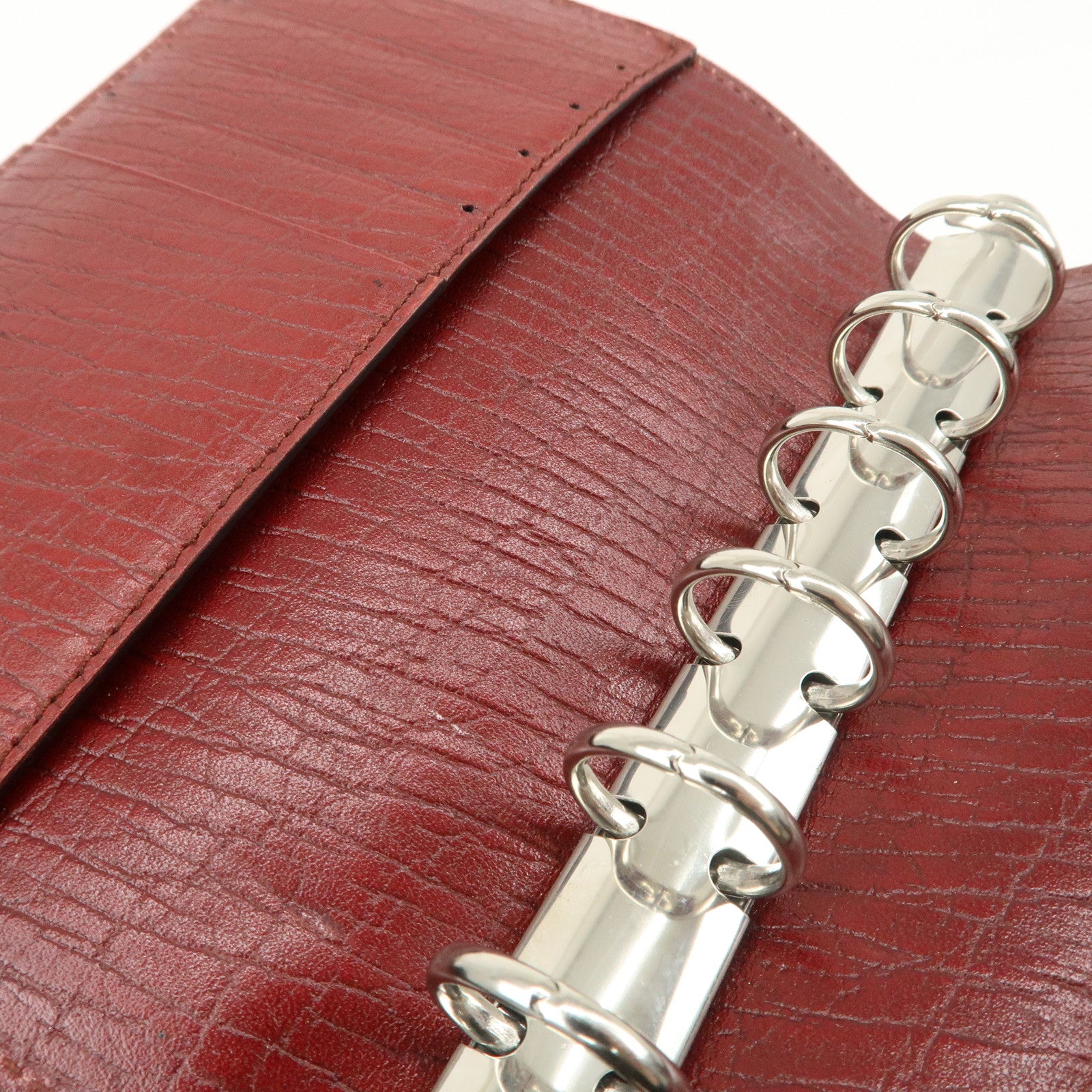 GUCC GG Supreme Canvas Leather Planner Cover Beige Brown 115240 Used