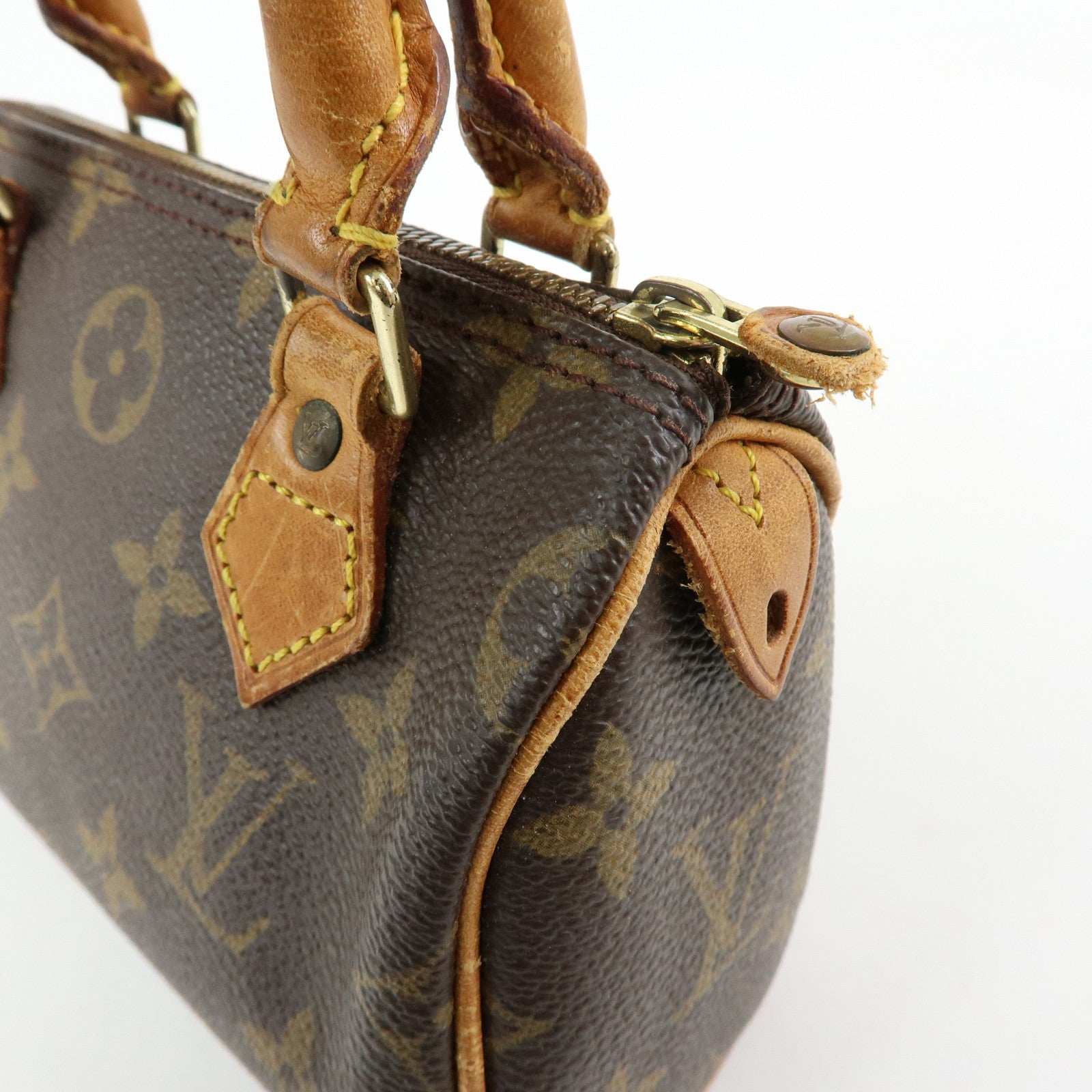 Louis Vuitton Monogram Canvas Mini Speedy Hand Bag Brown M41534
