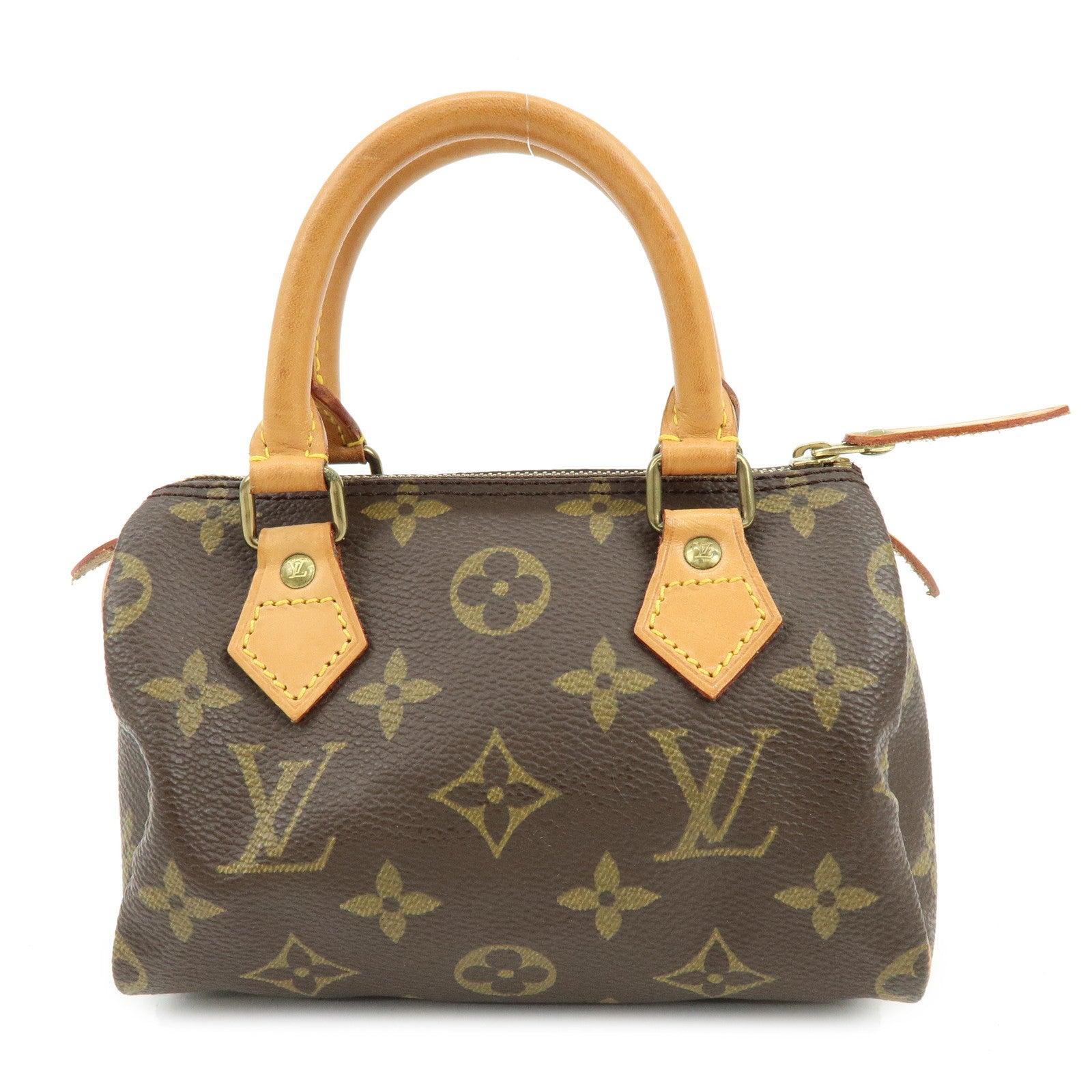 Louis Vuitton Monogram Mini Speedy Hand Bag Brown M41534