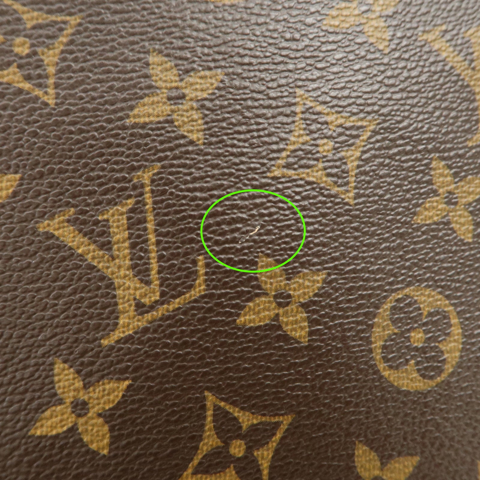 Louis Vuitton Monogram Sac Plat Tote Bag Hand Bag Brown M51140