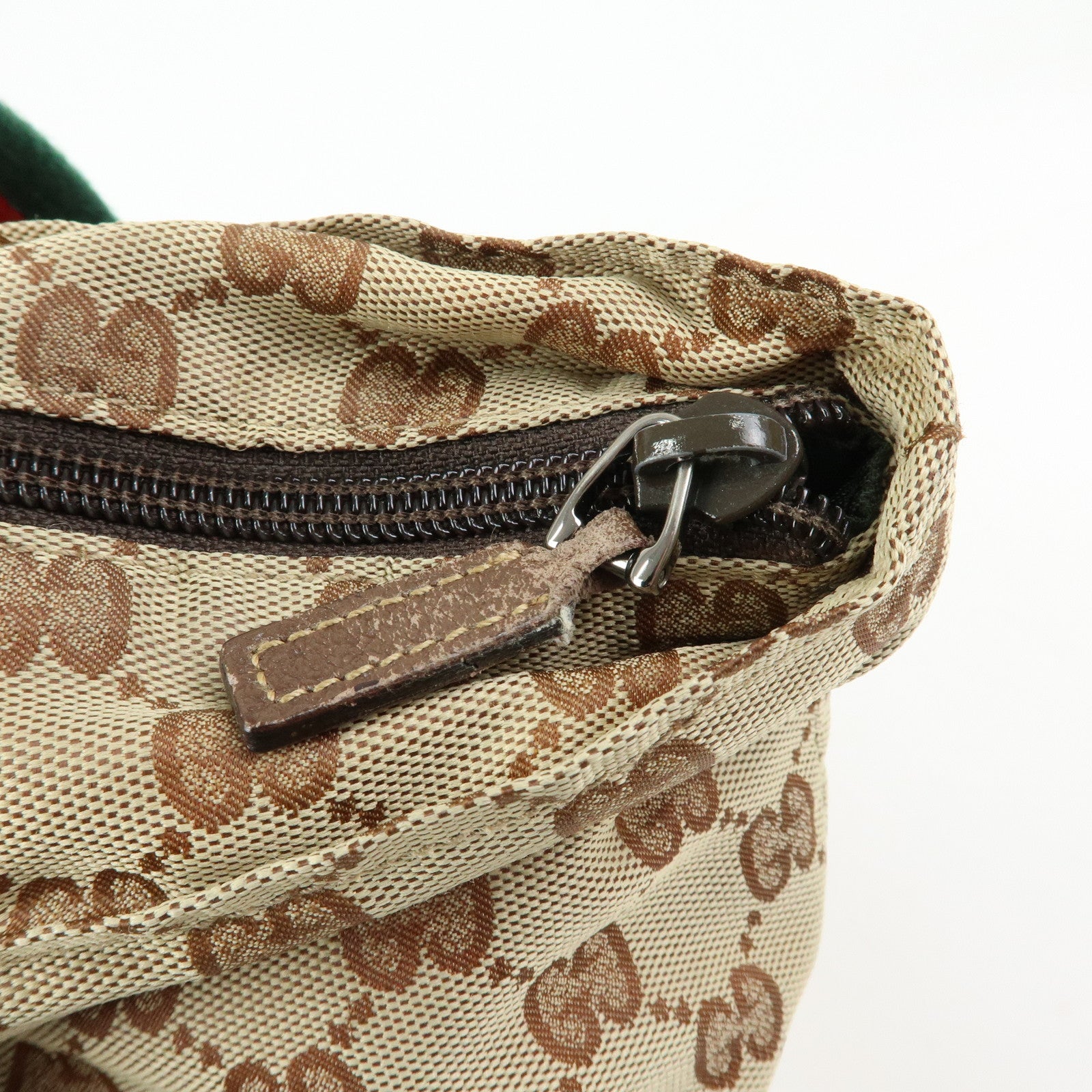 GUCCI Sherry GG Canvas Leather Tote Bag Hand Bag Beige Brown 131231