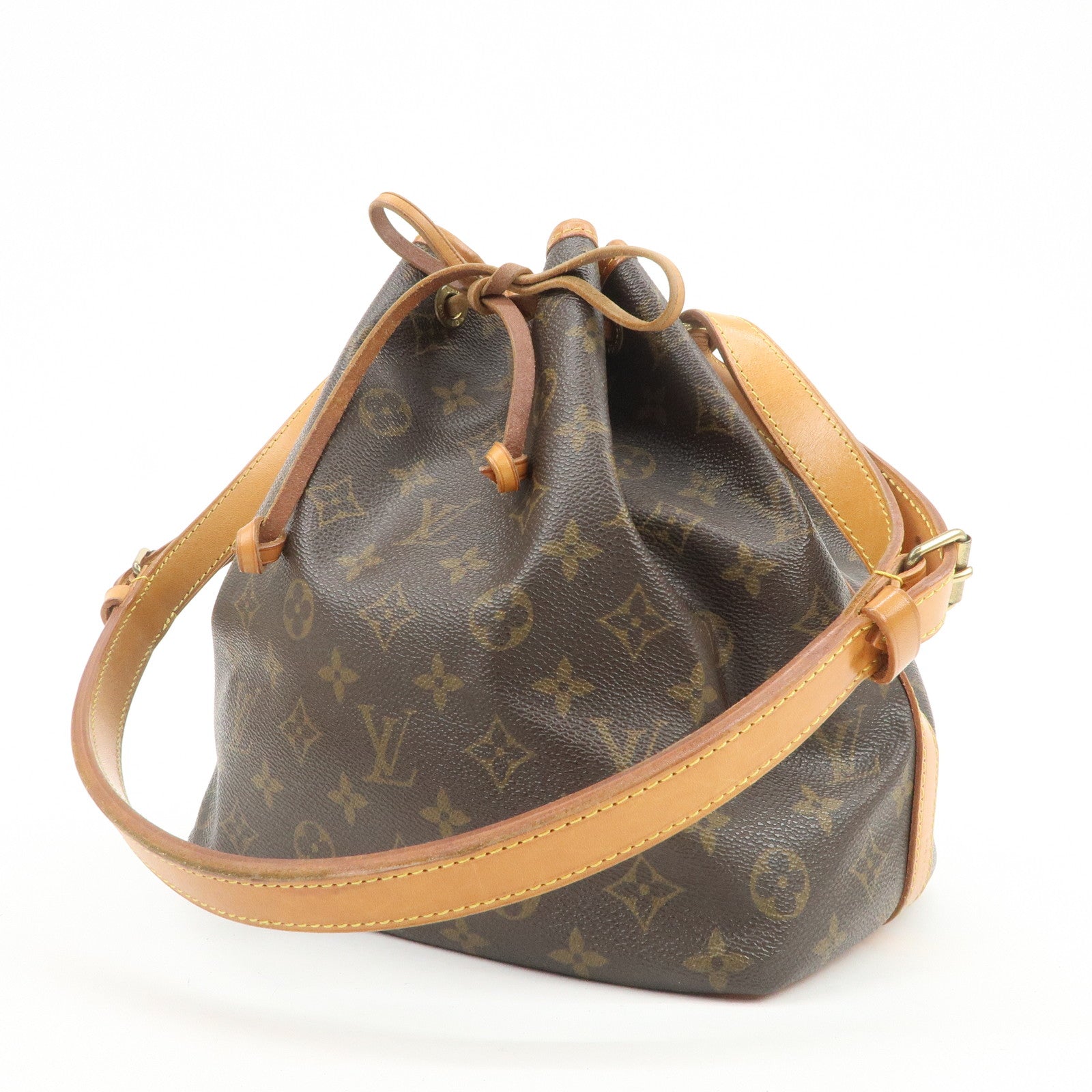 Louis Vuitton Monogram Petit Noe Shoulder Bag Brown M42226