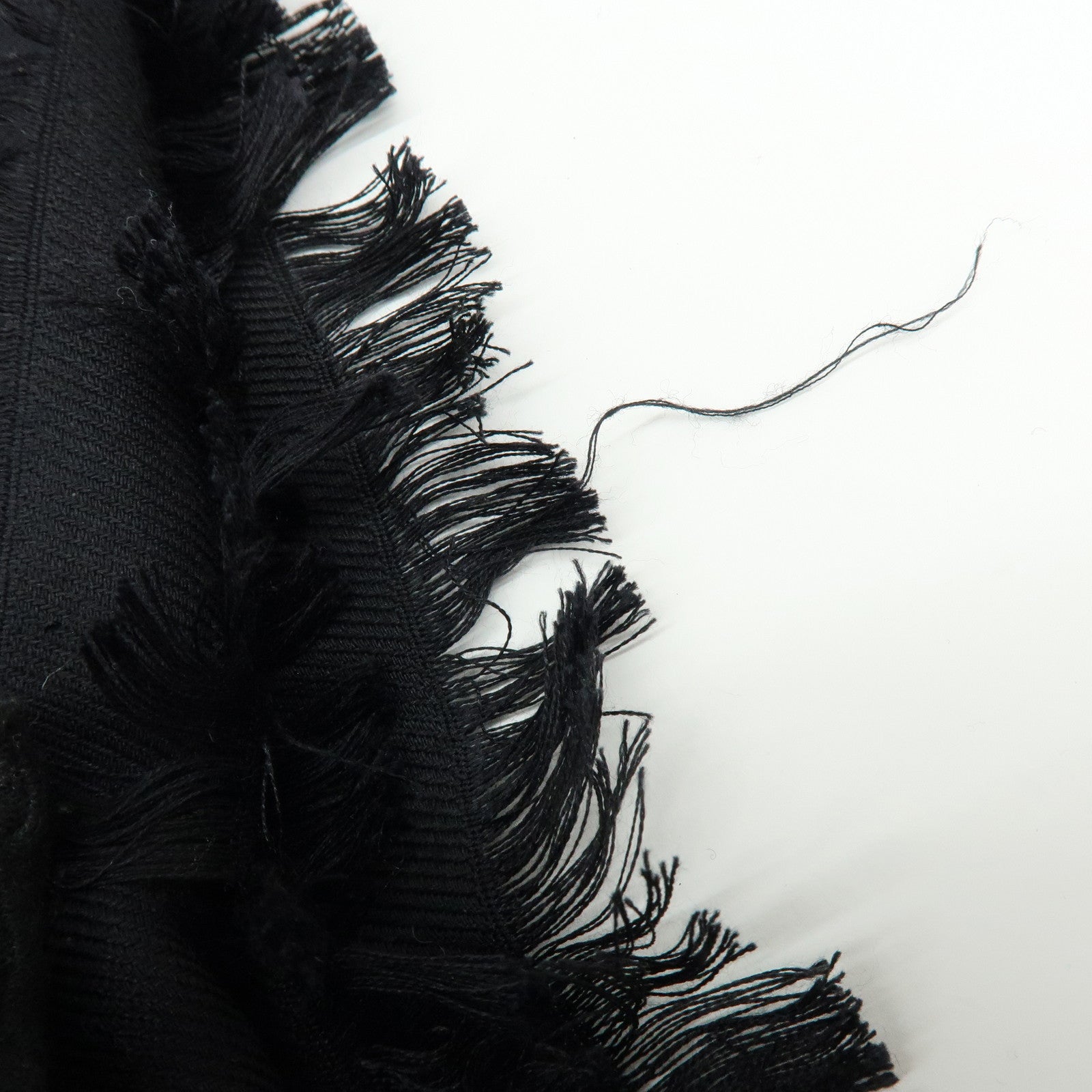 Louis Vuitton Monogram Silk Wool Scarf Shawl Black M71329