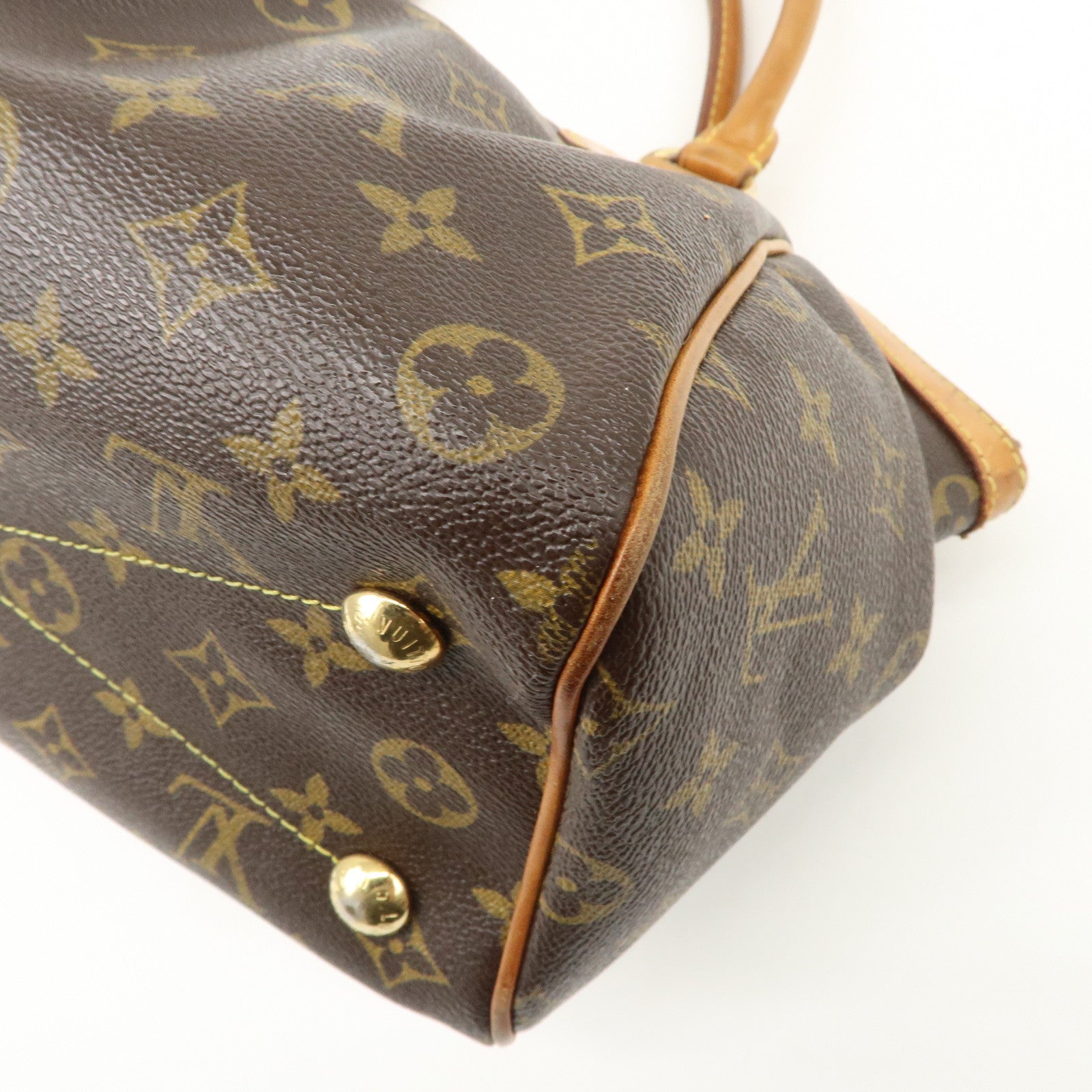 Louis Vuitton Monogram Tivoli PM Hand Bag Brown M40143 Used