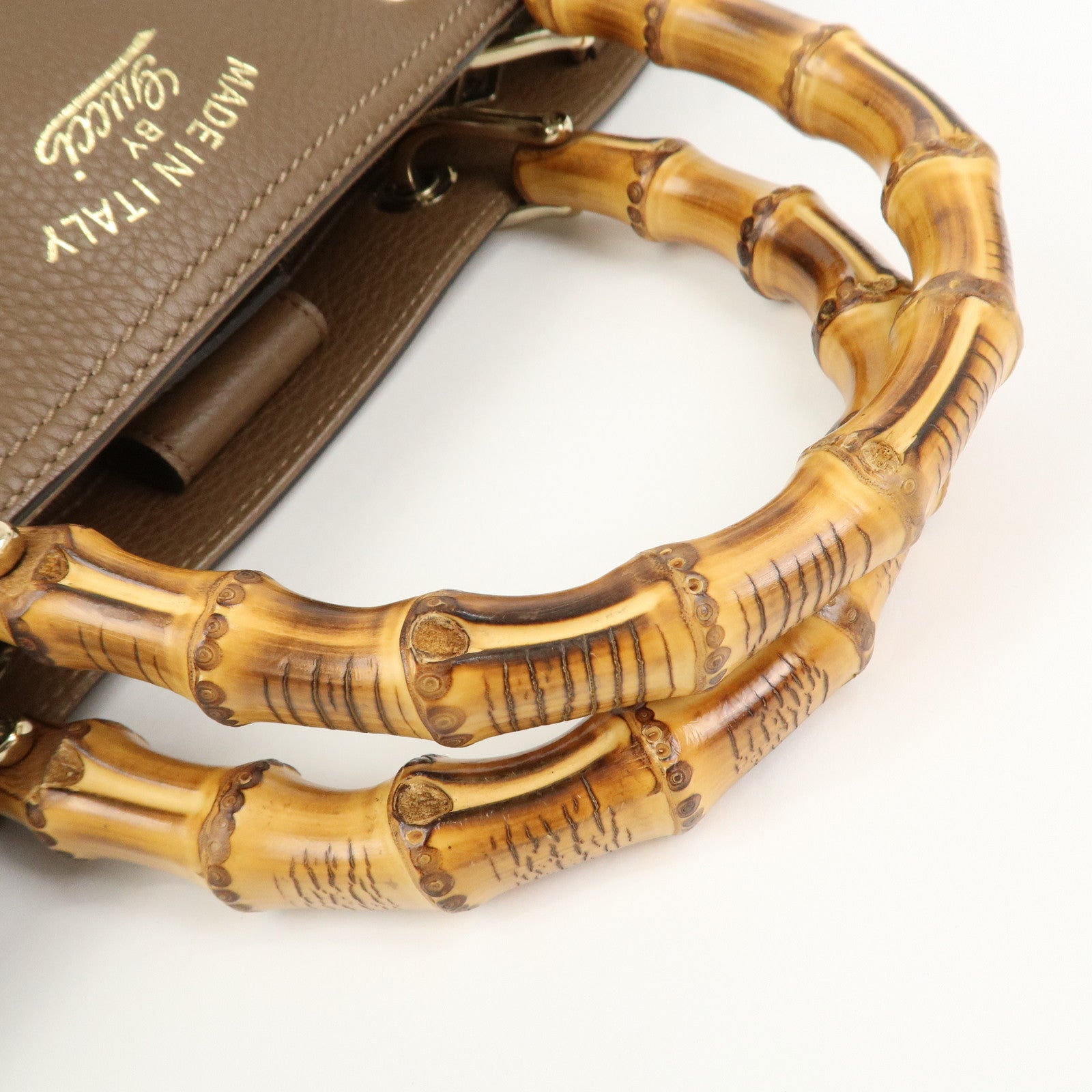 GUCCI Bamboo Shopper Medium 2Way Bag Shoulder Bag 323660