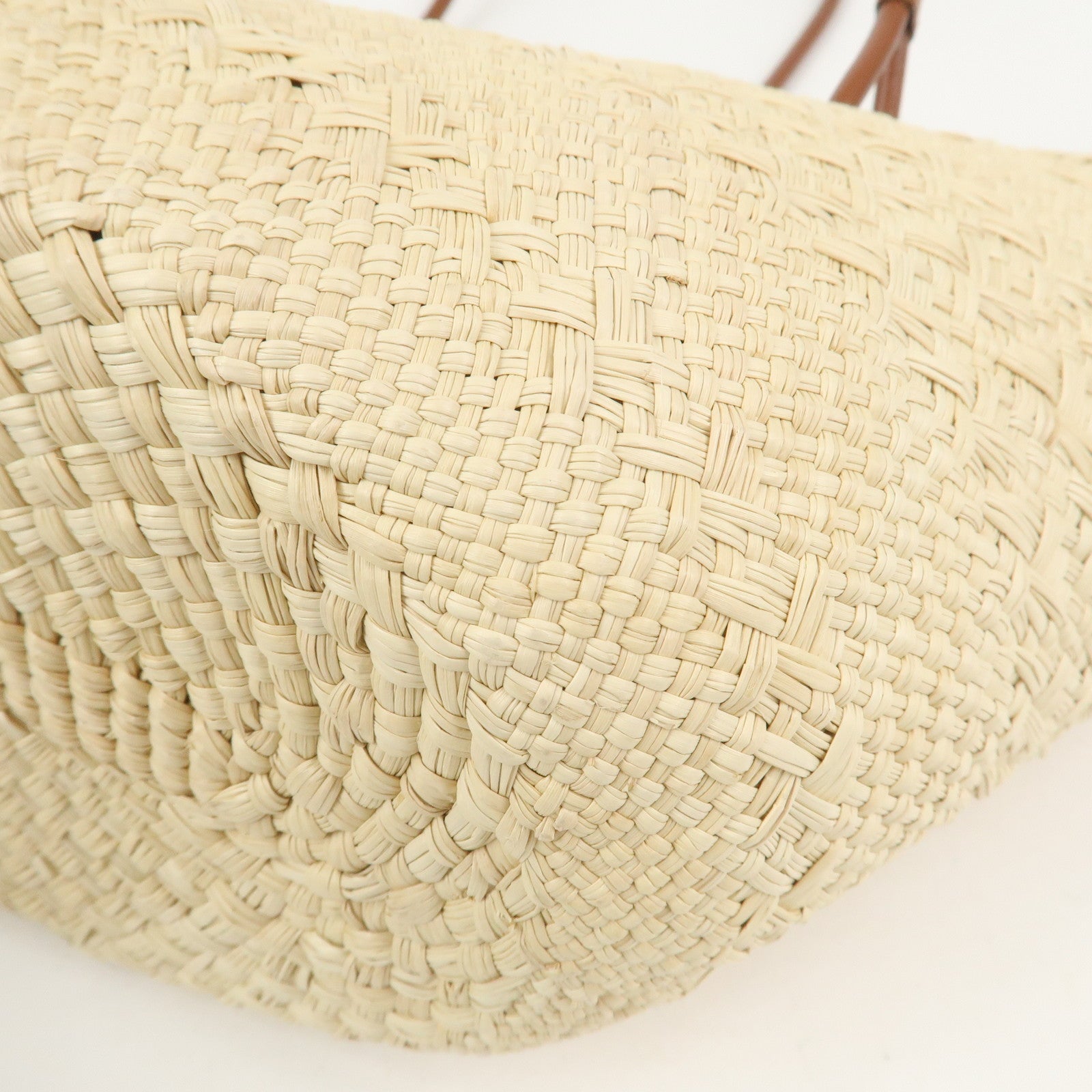 LOEWE Anagram Raffia Basket Bag Shoulder Bag Mini Tote Bag Natural