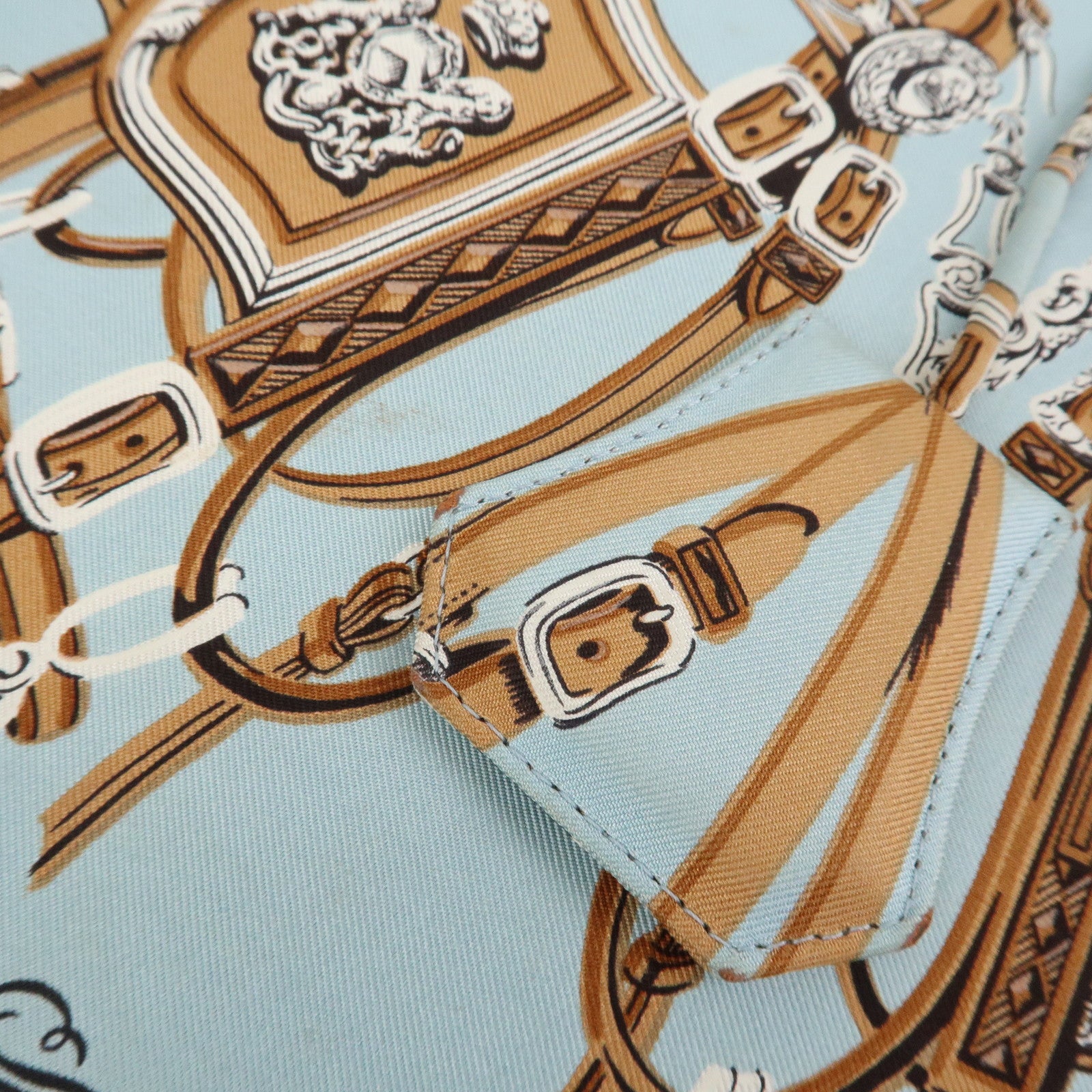 HERMES Silky City MM Canvas Leather Shoulder Bag BRIDES de GALA