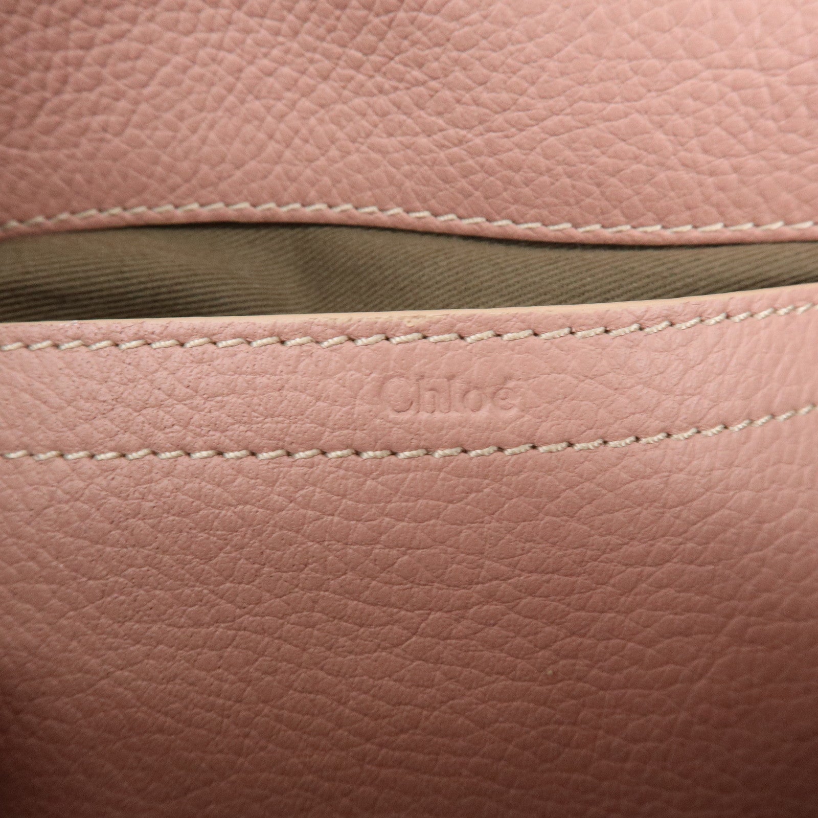 Chloe Marcie Leather Shoulder Bag Crossbody Bag Pink