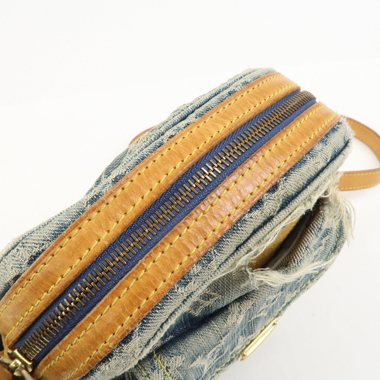 Louis Vuitton Monogram Denim Camera Bag Shoulder Bag Blue M95348