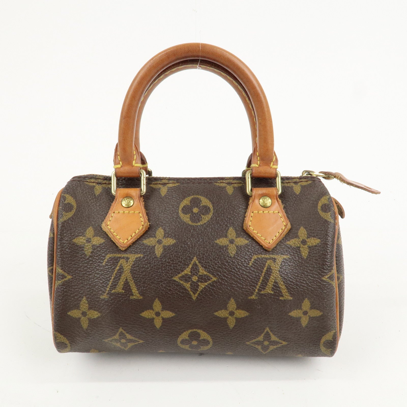 Louis Vuitton Monogram Mini Speedy Hand Bag Brown M41534