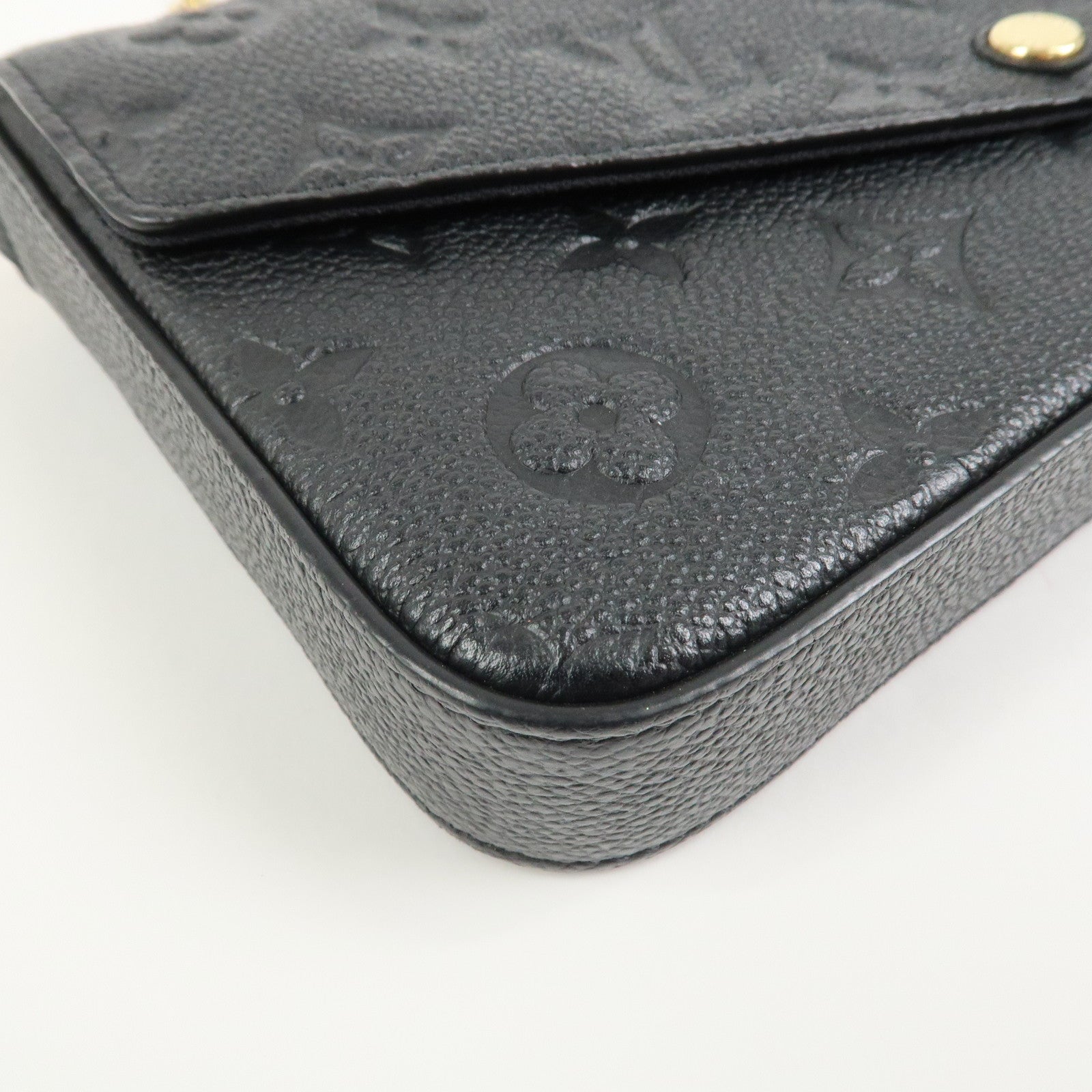Louis Vuitton Monogram Empreinte Pochette Fﾃｩlicie Noir Black M82477