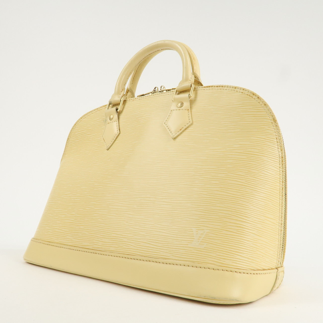 Louis Vuitton Epi Leather Alma Hand Bag Vanilla M5214A Used