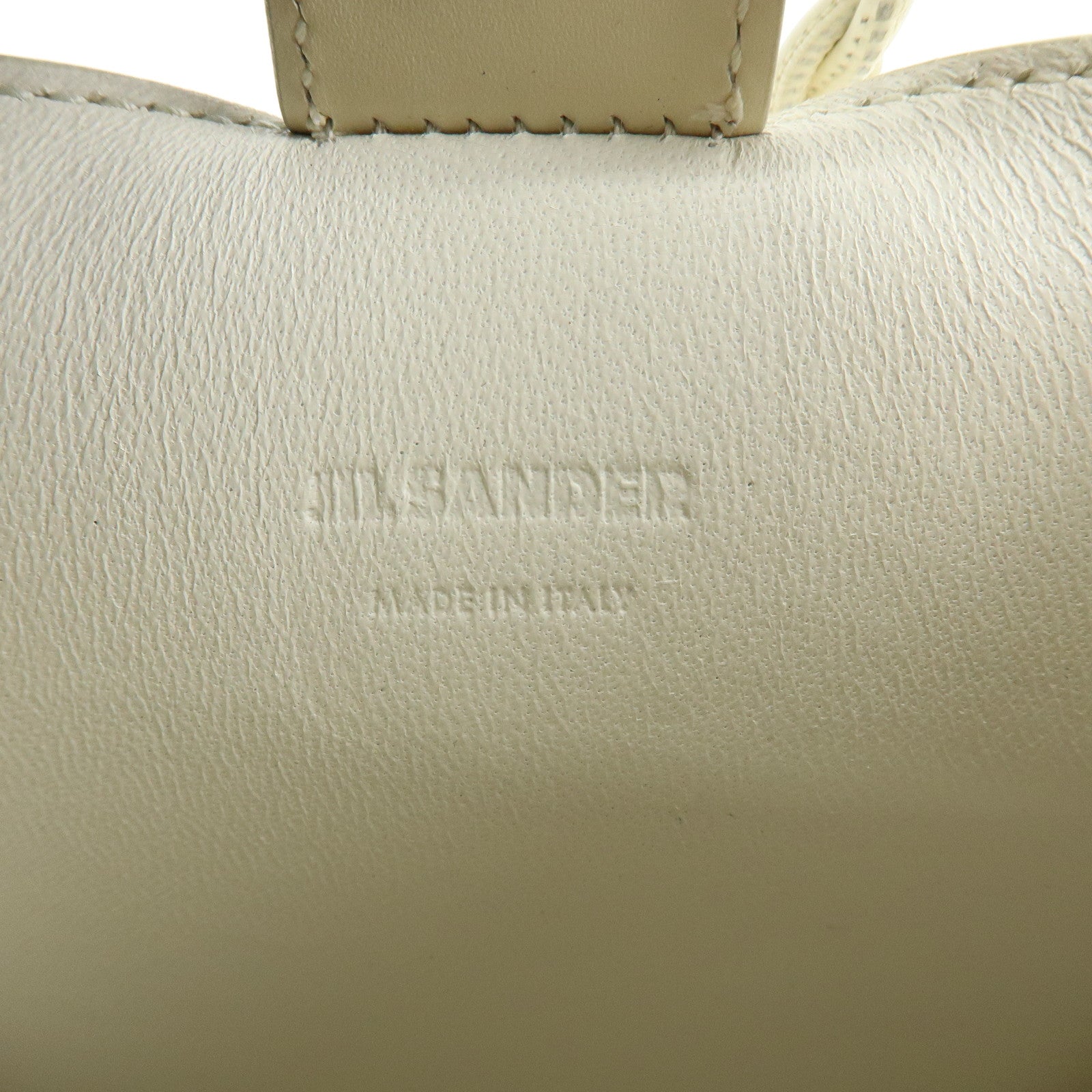 JIL SANDER Leather Shoulder Bag Crossbody Bag Ivory