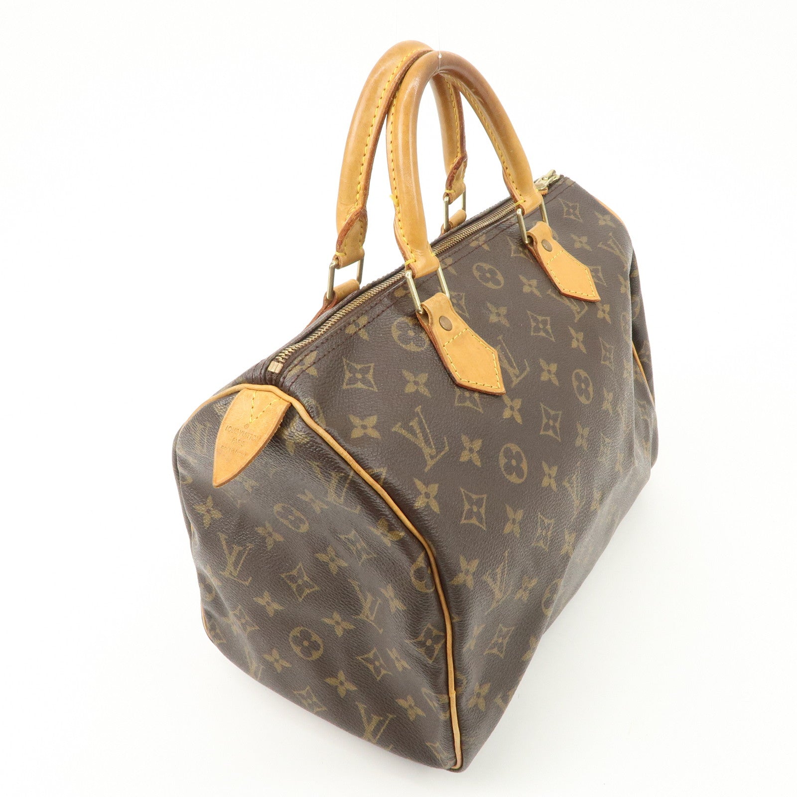 Louis Vuitton Monogram Speedy 30 Boston Bag Hand Bag Brown M41526 Used