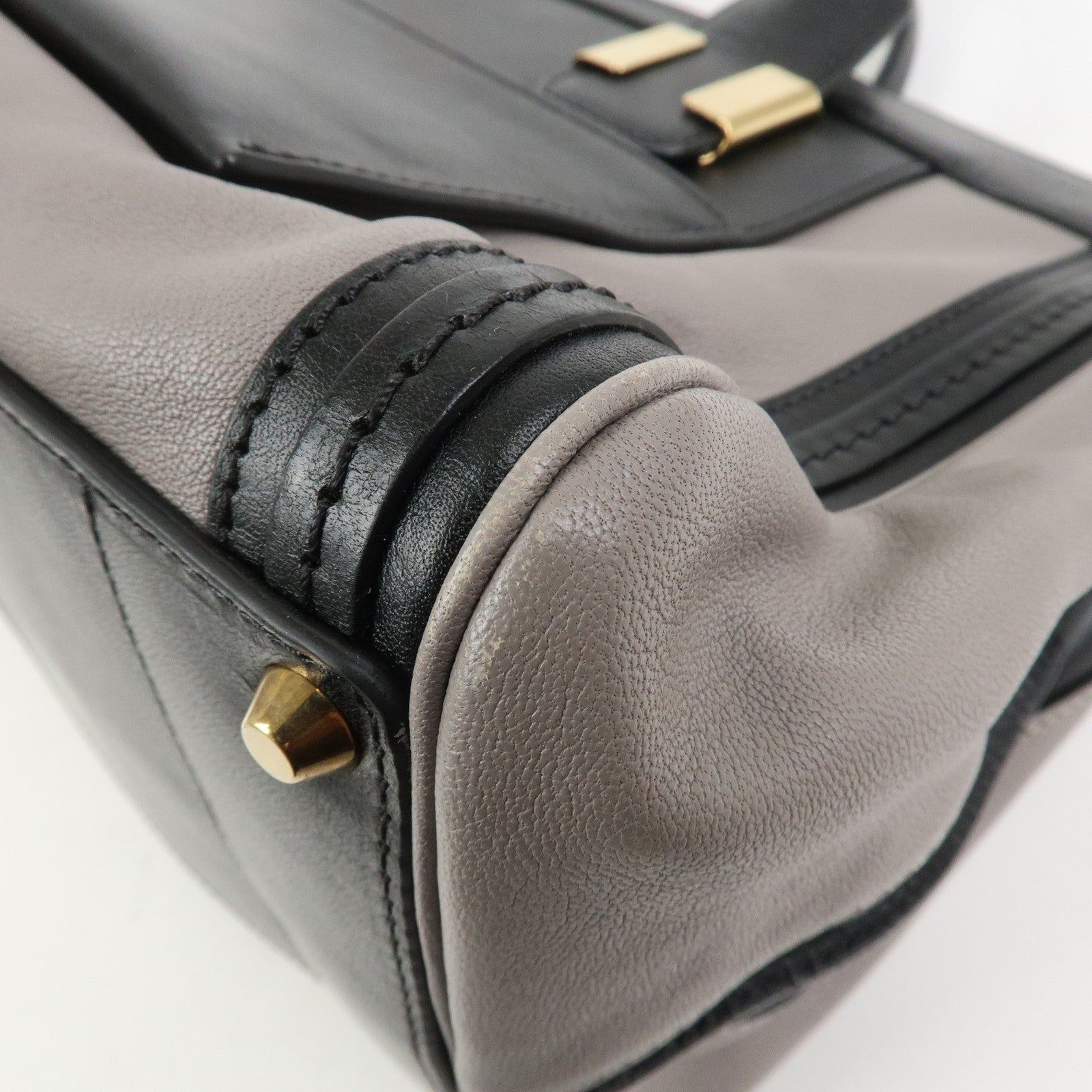 Chloe Leather Alice Bag 2Way Shoulder Hand Bag Black 04-13-50-65